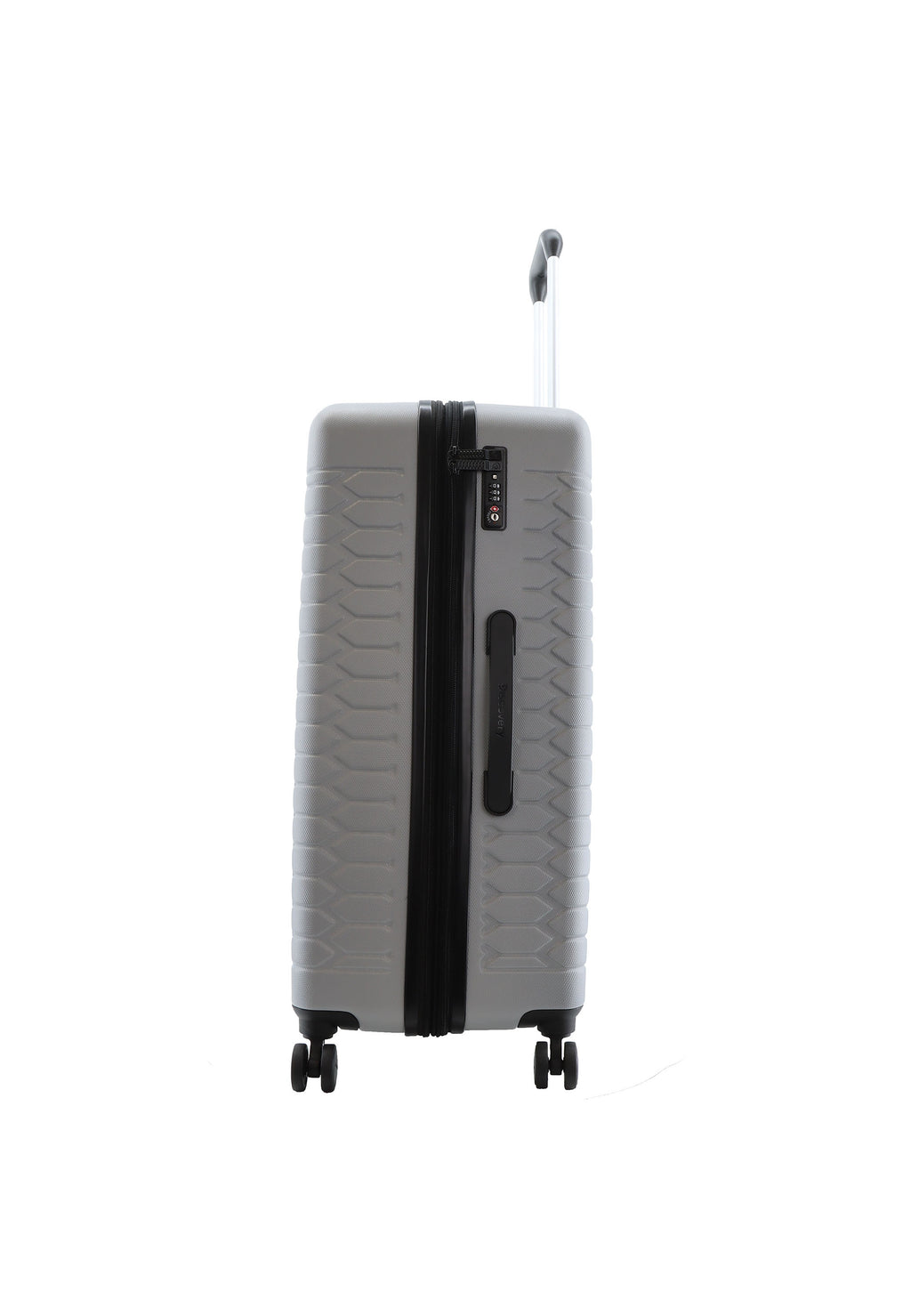 Discovery - Reptile Hartschalenkoffer / Trolley / Reisekoffer - 77 cm - (Large) - Silber