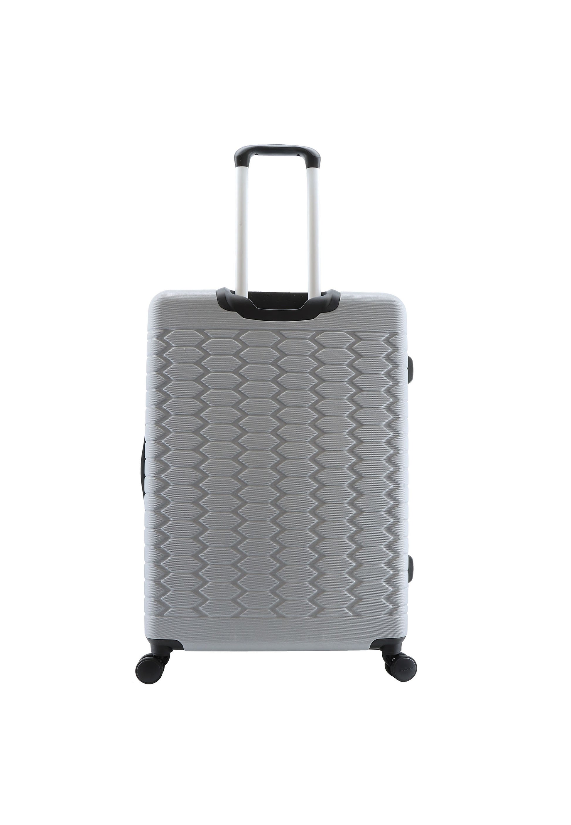 Discovery - Reptile Hartschalenkoffer / Trolley / Reisekoffer - 77 cm - (Large) - Silber