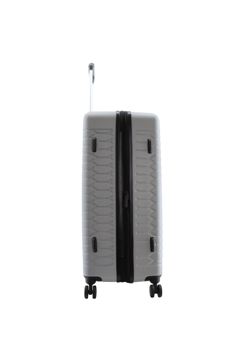 Discovery - Reptile Hartschalenkoffer / Trolley / Reisekoffer - 77 cm - (Large) - Silber