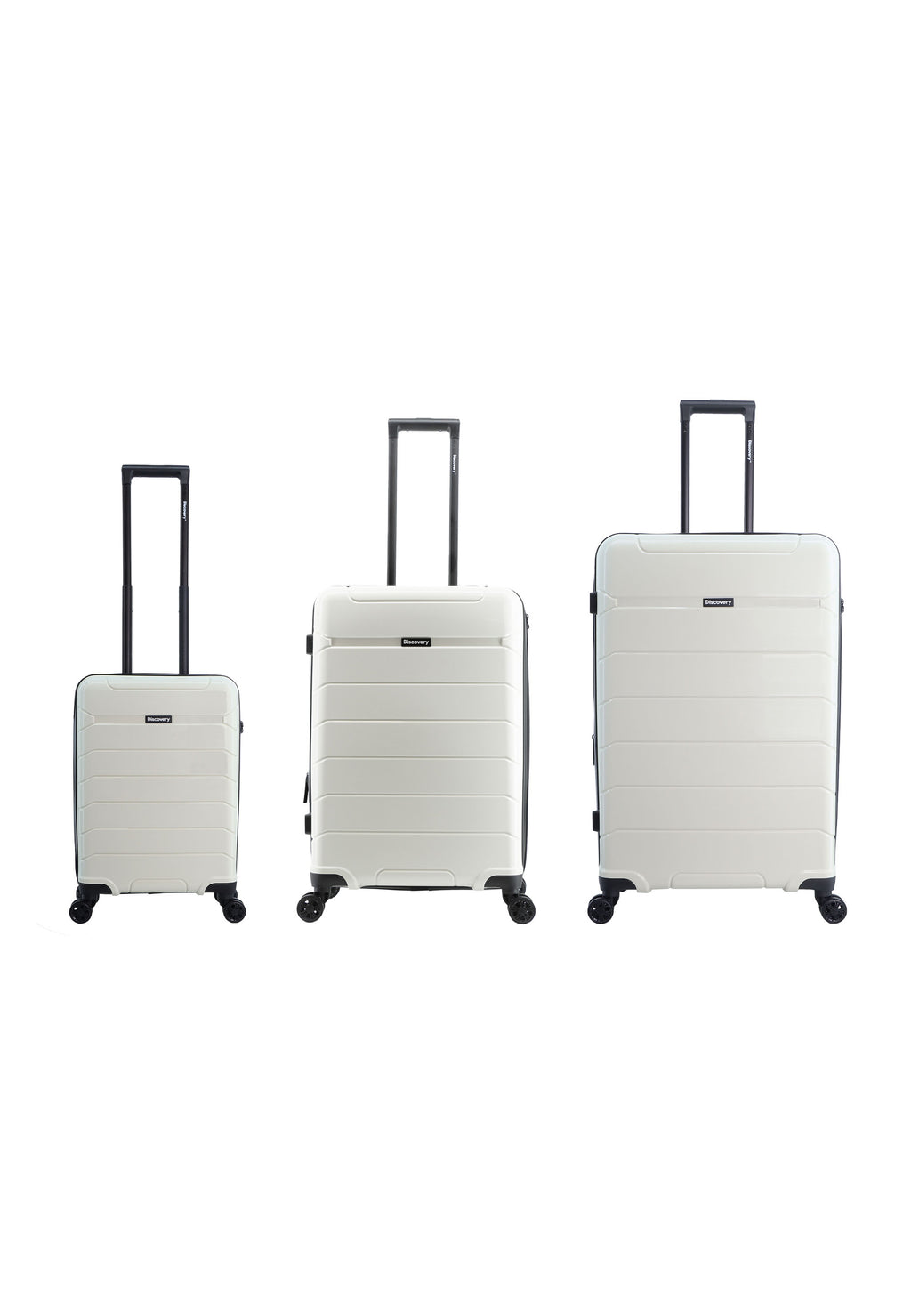 Discovery Skyward Hartschalen-Kofferset / Trolley-Set / Reisekofferset - (S/M/L) - Weiß