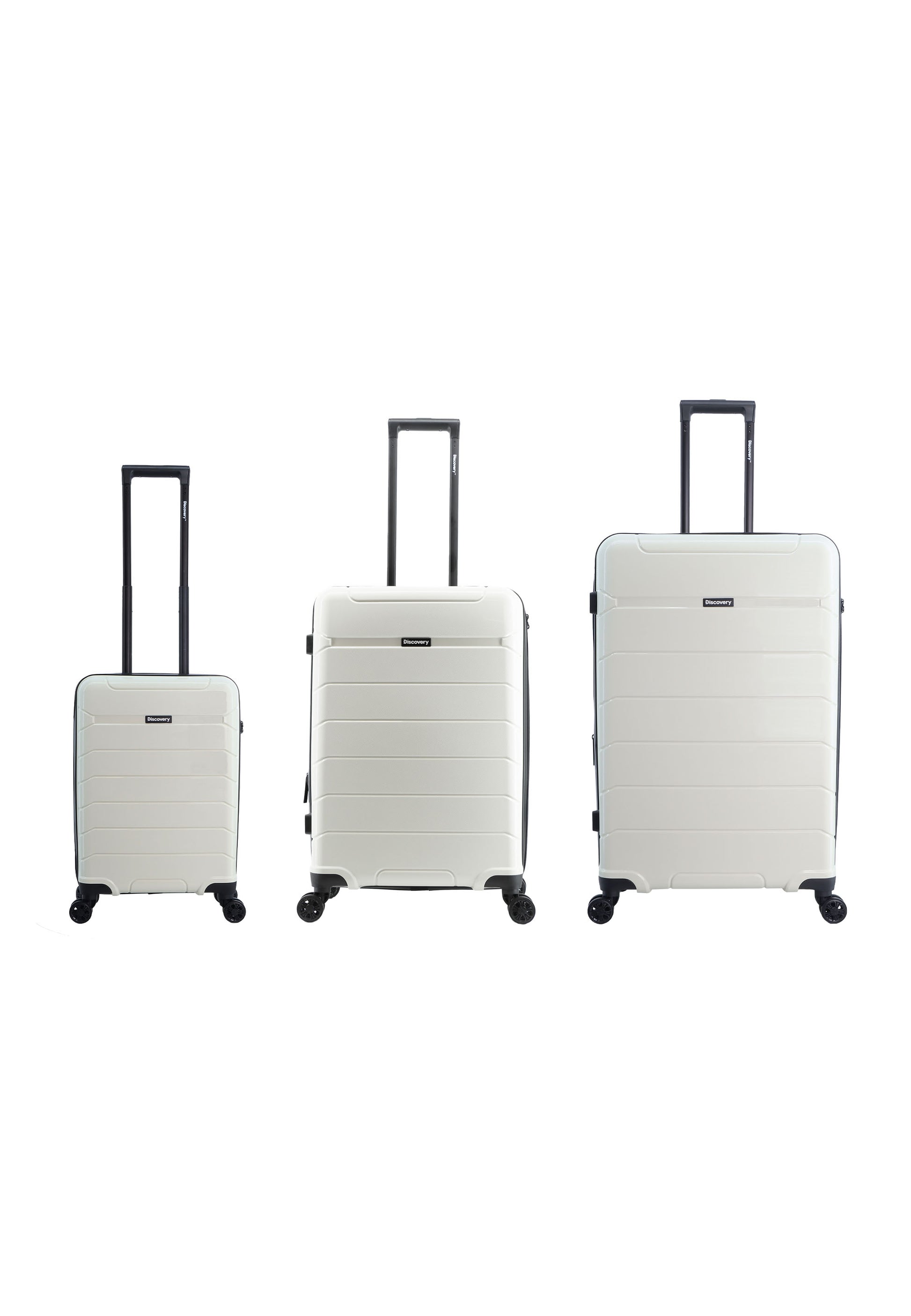 Discovery Skyward Hartschalen-Kofferset / Trolley-Set / Reisekofferset - (S/M/L) - Weiß