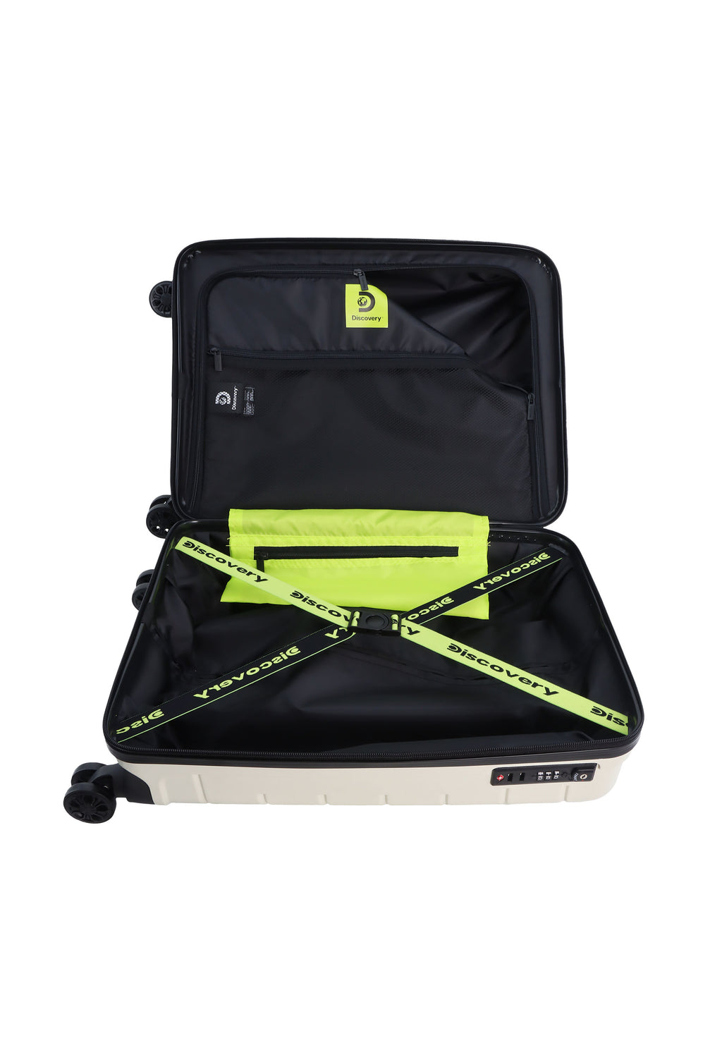 Discovery - Skyward Handgepäck Hartschalenkoffer / Trolley / Reisekoffer - 55cm - (Small) - Weiß