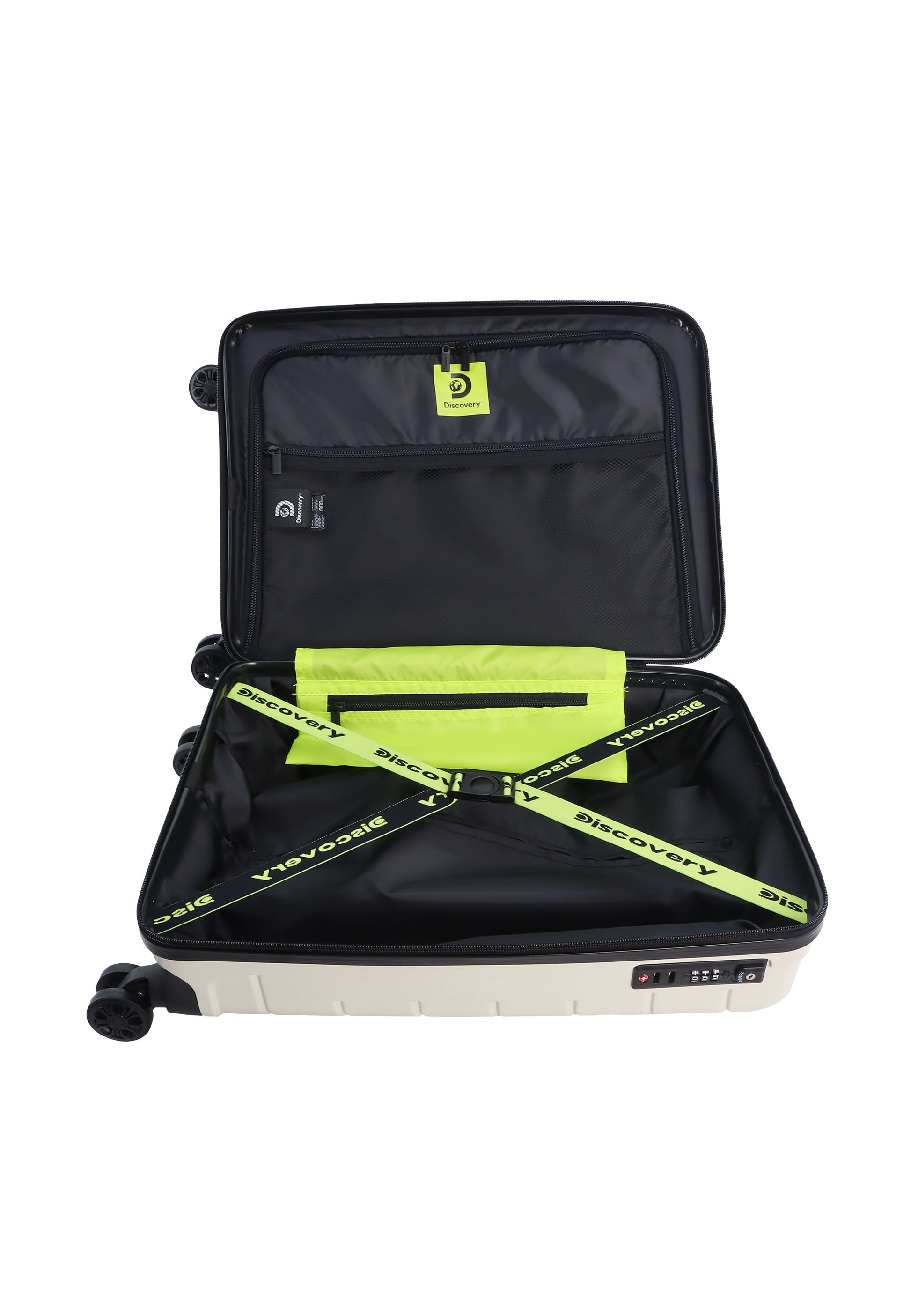 Discovery - Skyward Handgepäck Hartschalenkoffer / Trolley / Reisekoffer - 55cm - (Small) - Weiß