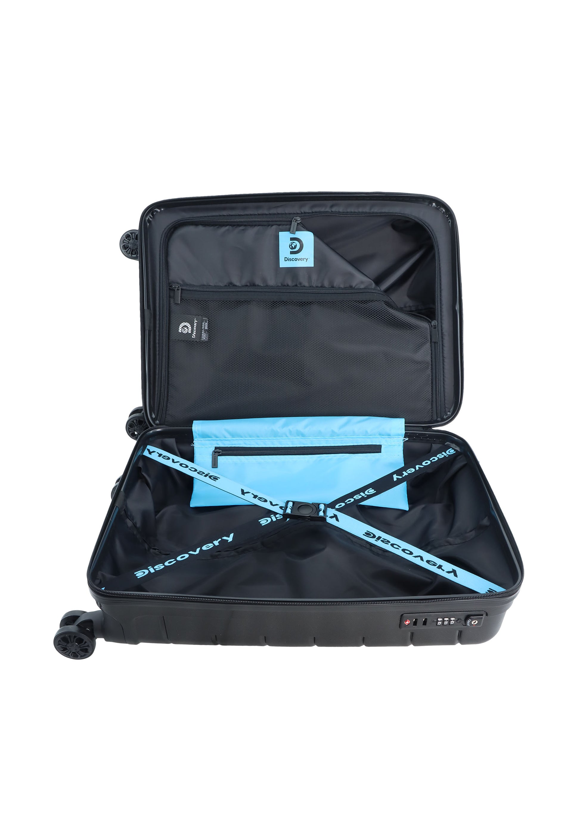 Discovery - Skyward Handgepäck Hartschalenkoffer / Trolley / Reisekoffer - 55cm - (Small) - Schwarz