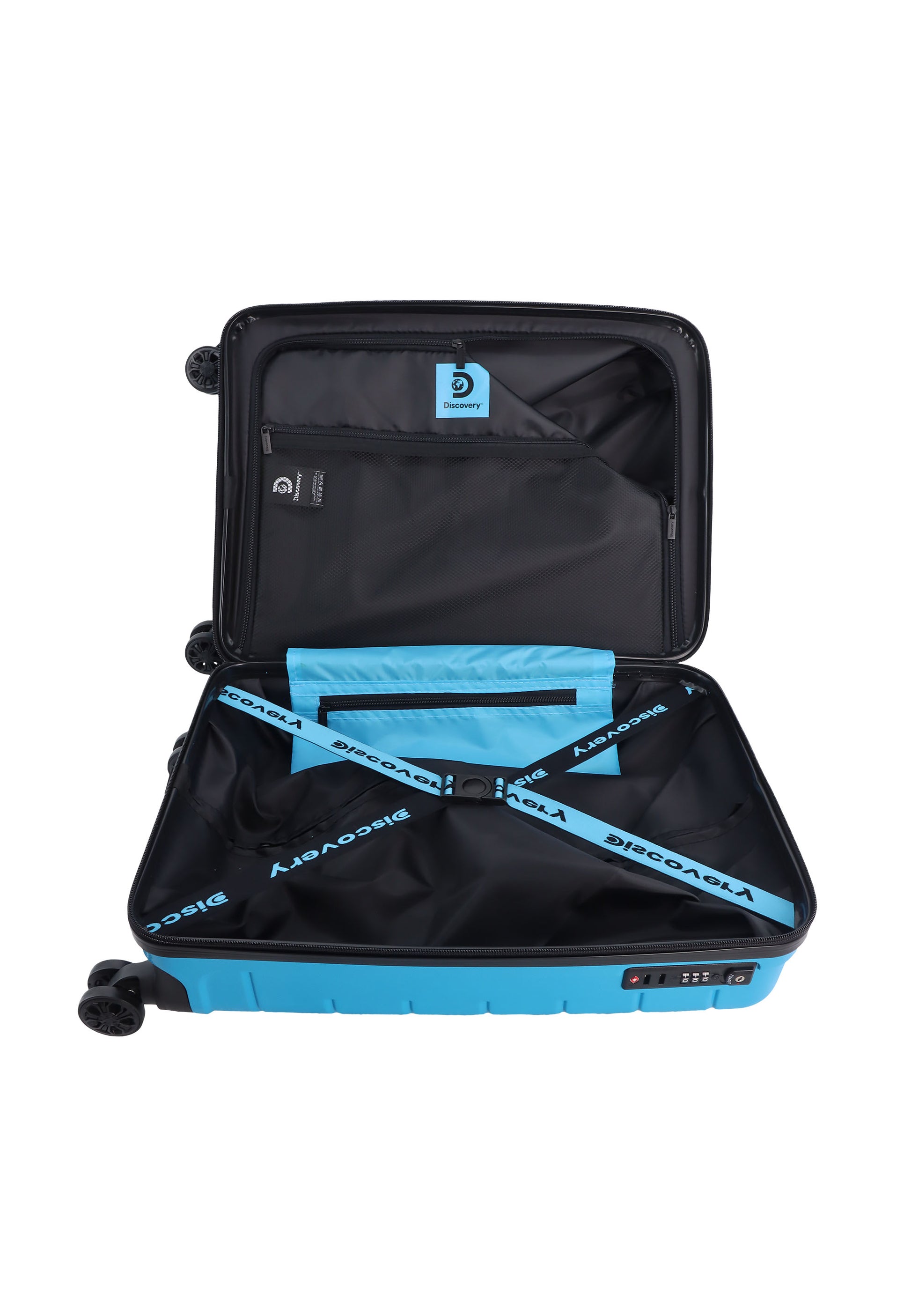 Discovery - Skyward Handgepäck Hartschalenkoffer / Trolley / Reisekoffer - 55cm - (Small) - Blau