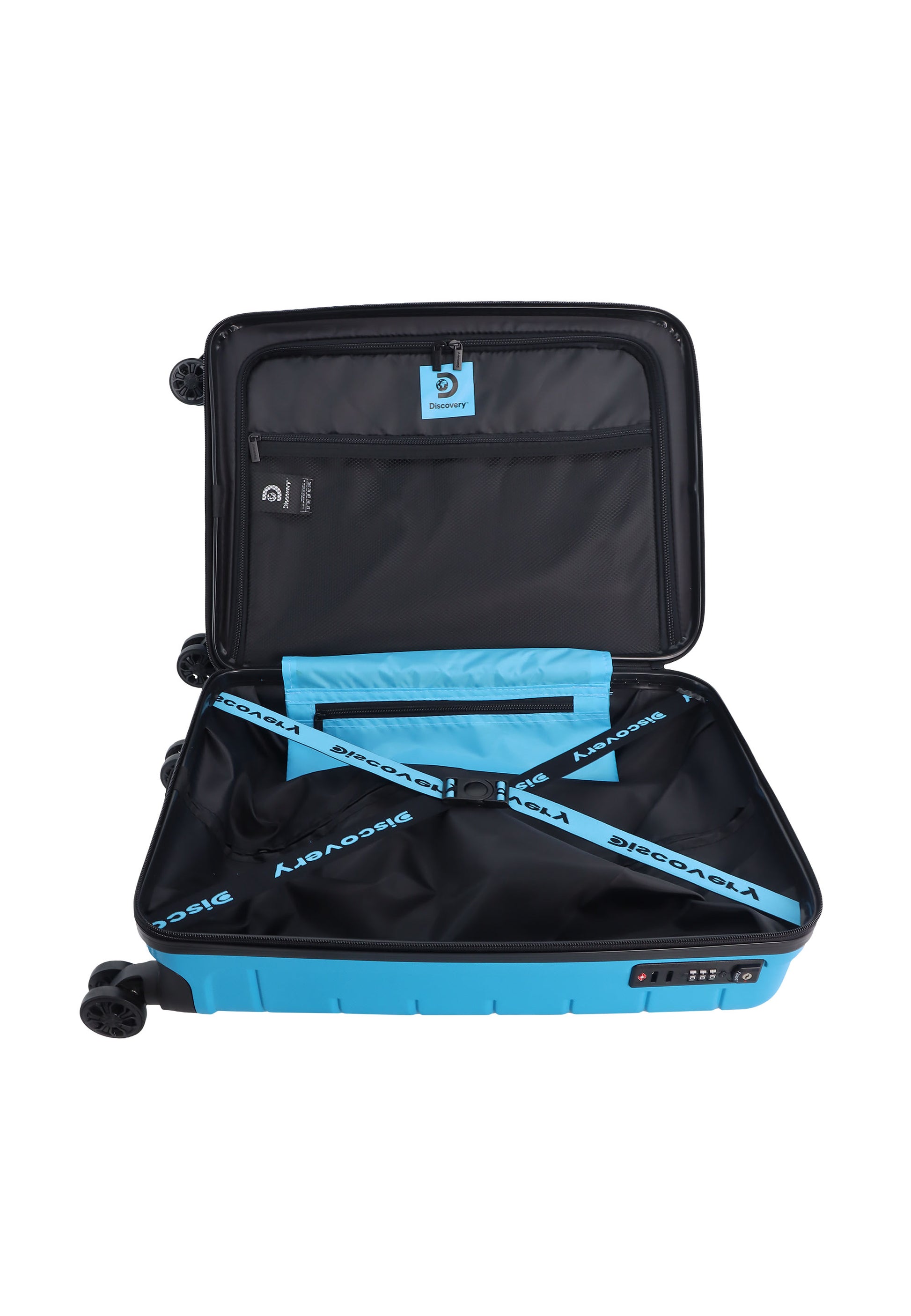 Discovery - Skyward Handgepäck Hartschalenkoffer / Trolley / Reisekoffer - 55cm - (Small) - Blau