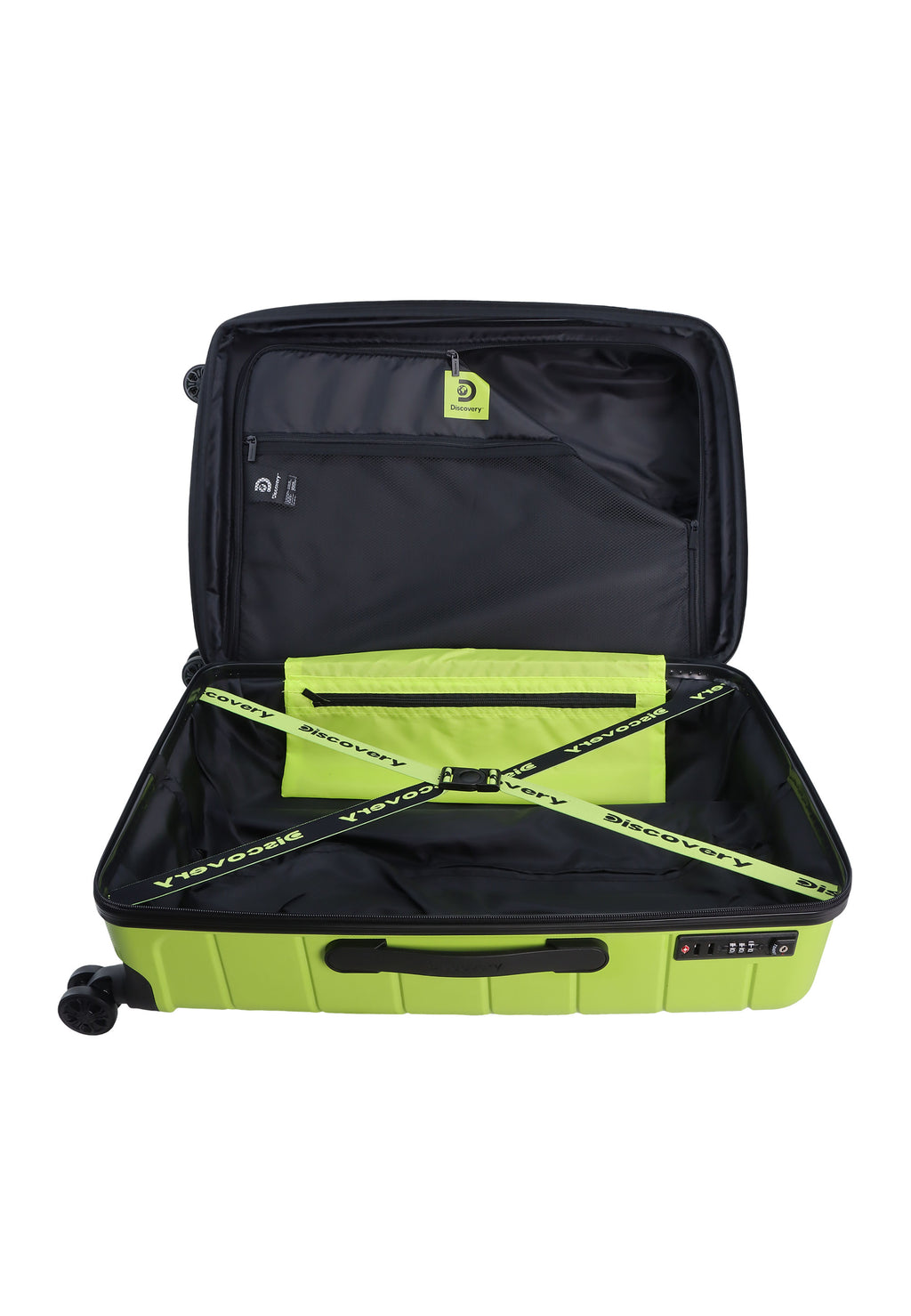 Discovery - Skyward Hartschalenkoffer / Trolley / Reisekoffer - 65 cm - (Medium) - Lime-grün