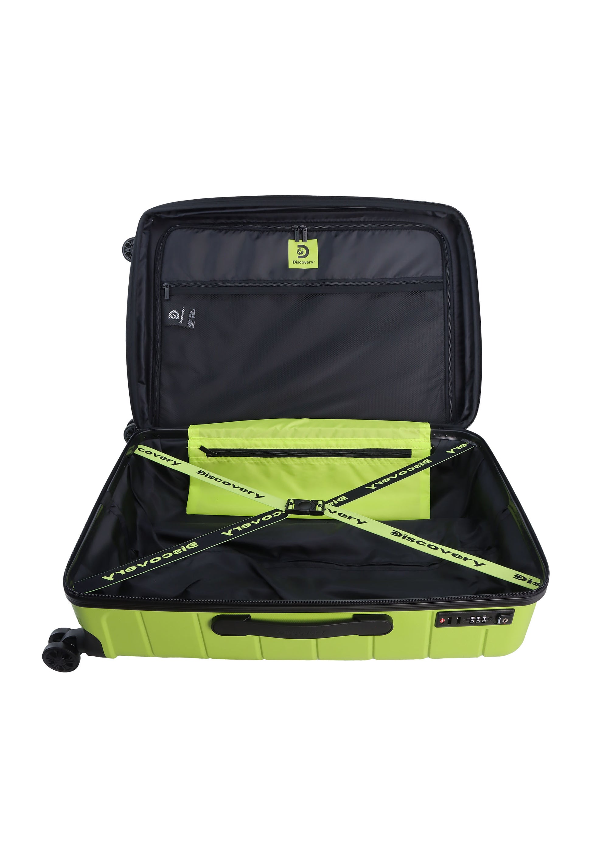 Discovery - Skyward Hartschalenkoffer / Trolley / Reisekoffer - 65 cm - (Medium) - Lime-grün