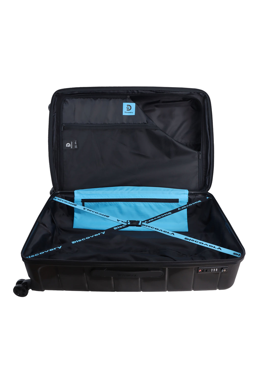 Discovery Skyward Hartschalen-Kofferset / Trolley-Set / Reisekofferset - (S/M/L) - Schwarz