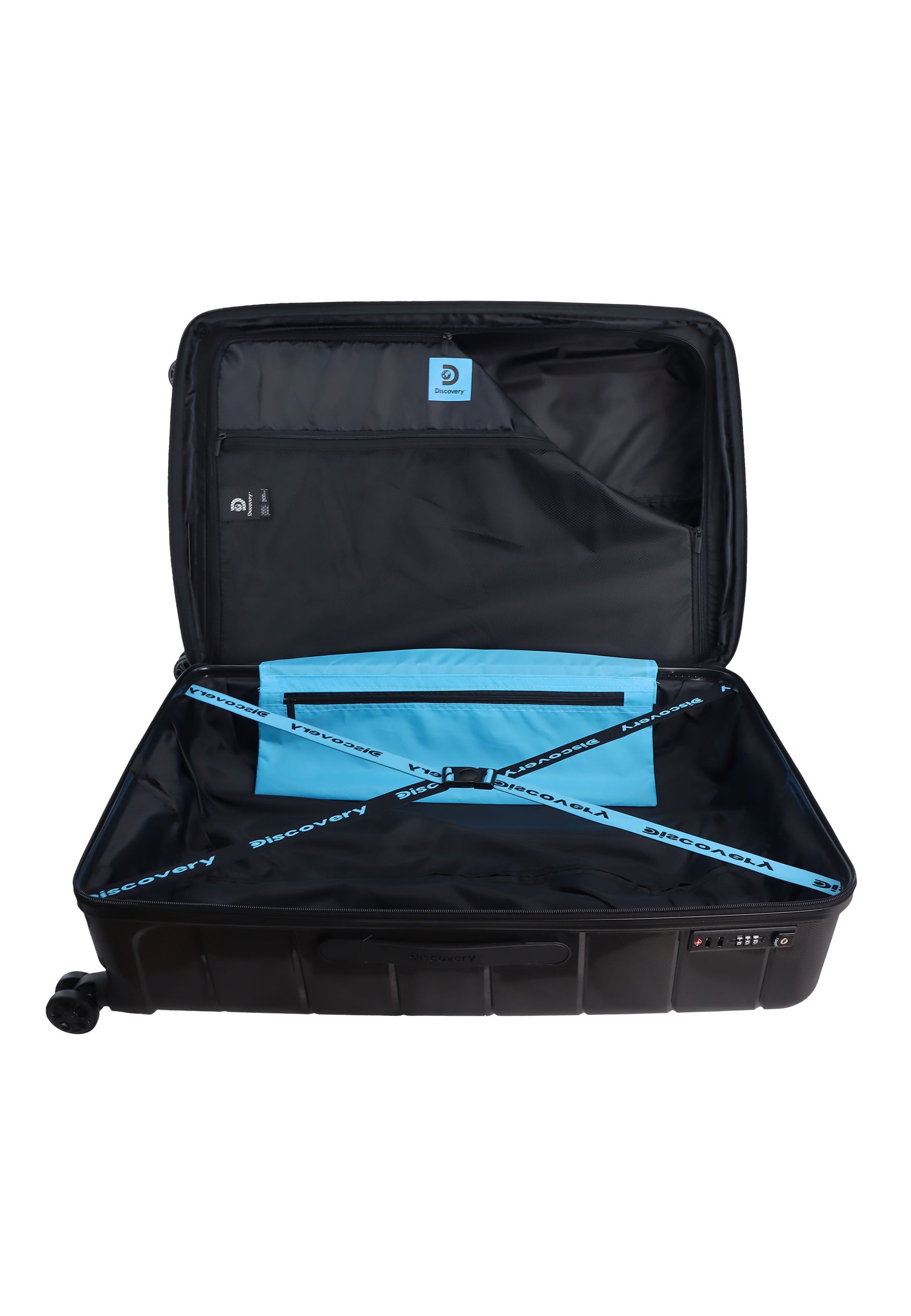 Discovery Skyward Hartschalen-Kofferset / Trolley-Set / Reisekofferset - (S/M/L) - Schwarz