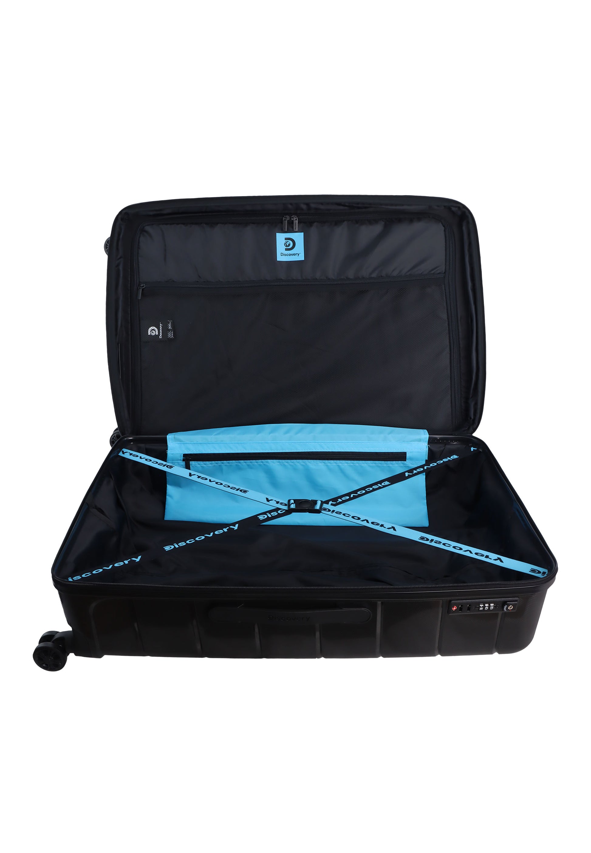 Discovery Skyward Hartschalen-Kofferset / Trolley-Set / Reisekofferset - (S/M/L) - Schwarz