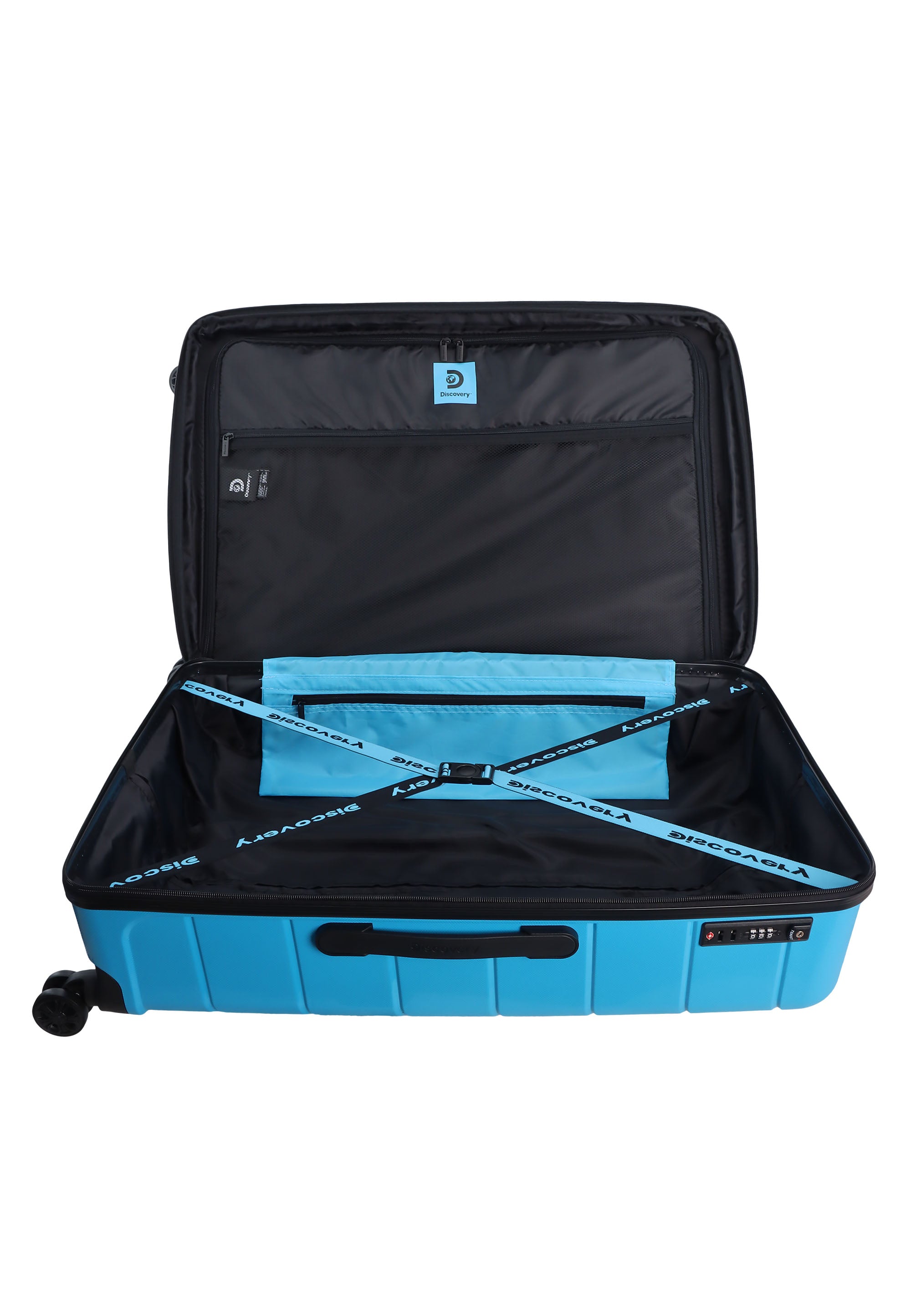 Discovery Skyward Hartschalen-Kofferset / Trolley-Set / Reisekofferset - (S/M/L) - Blau