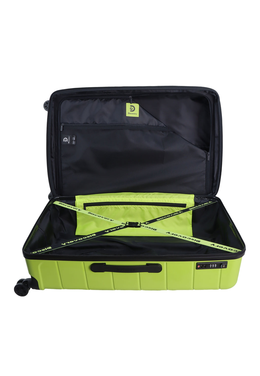 Discovery Skyward Hartschalen-Kofferset / Trolley-Set / Reisekofferset - (S/M/L) - Lime-grün