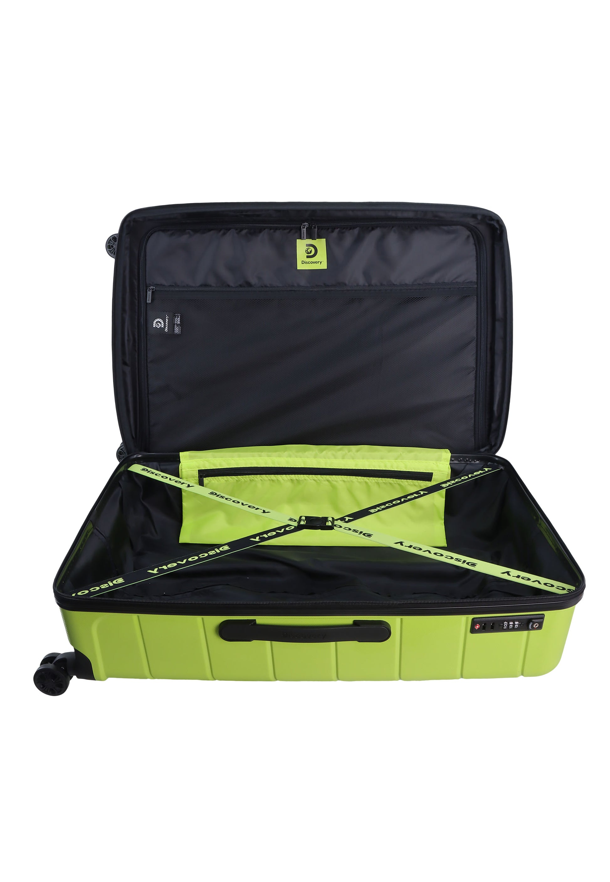 Discovery Skyward Hartschalen-Kofferset / Trolley-Set / Reisekofferset - (S/M/L) - Lime-grün