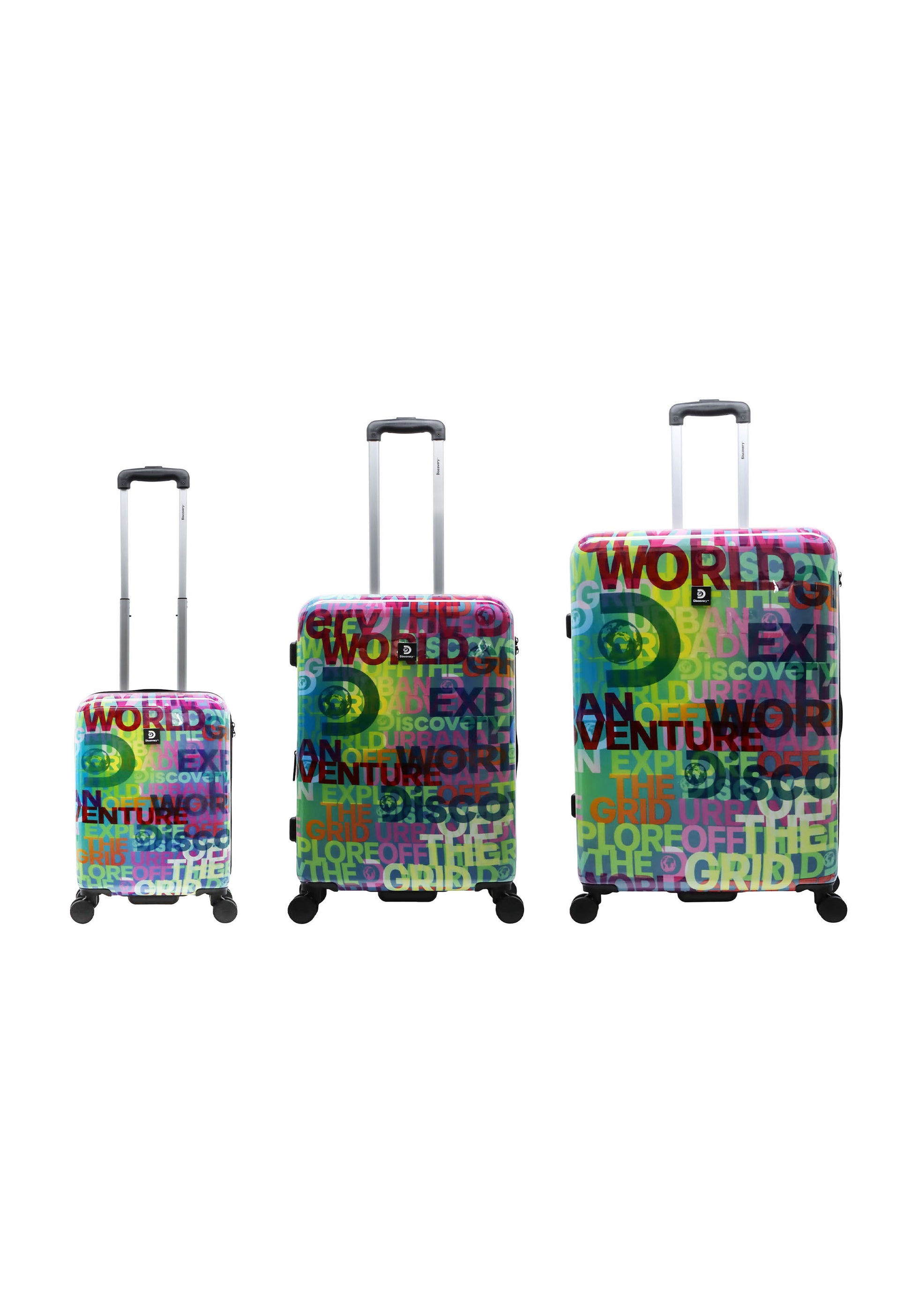Discovery Explore The World Hartschalen-Kofferset / Gepäckset / Trolley-Set - (55/67/77) cm - (S/M/L)