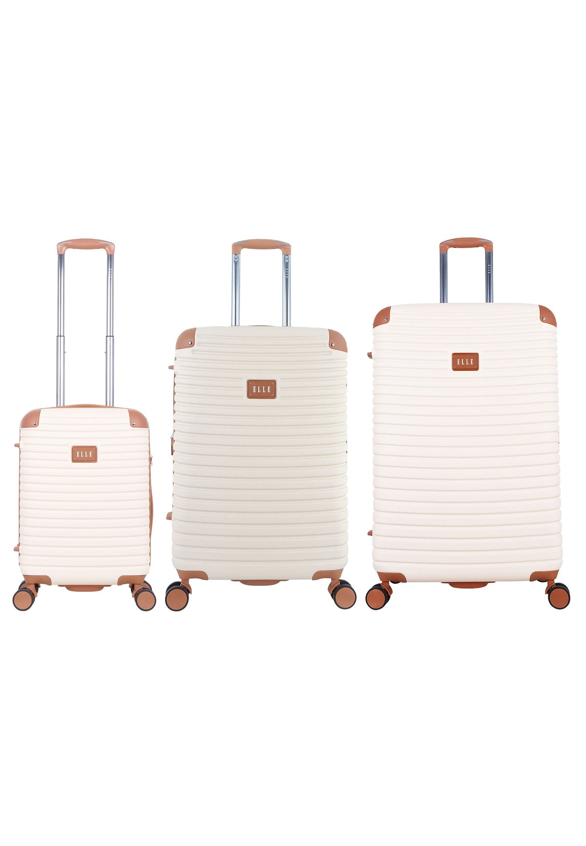 ELLE Glam Hartschalen-Kofferset 3-teilig - S/M/L - Crème – Produktansicht 1