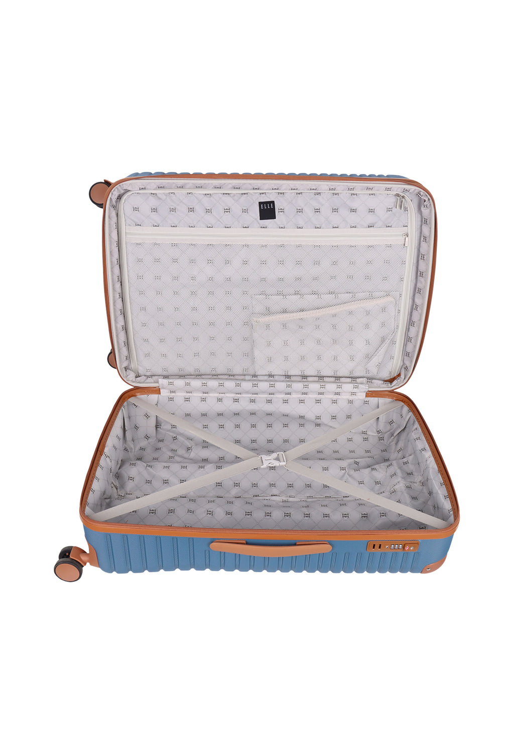 ELLE Glam Hartschalenkoffer / Trolley / Reisekoffer Blau