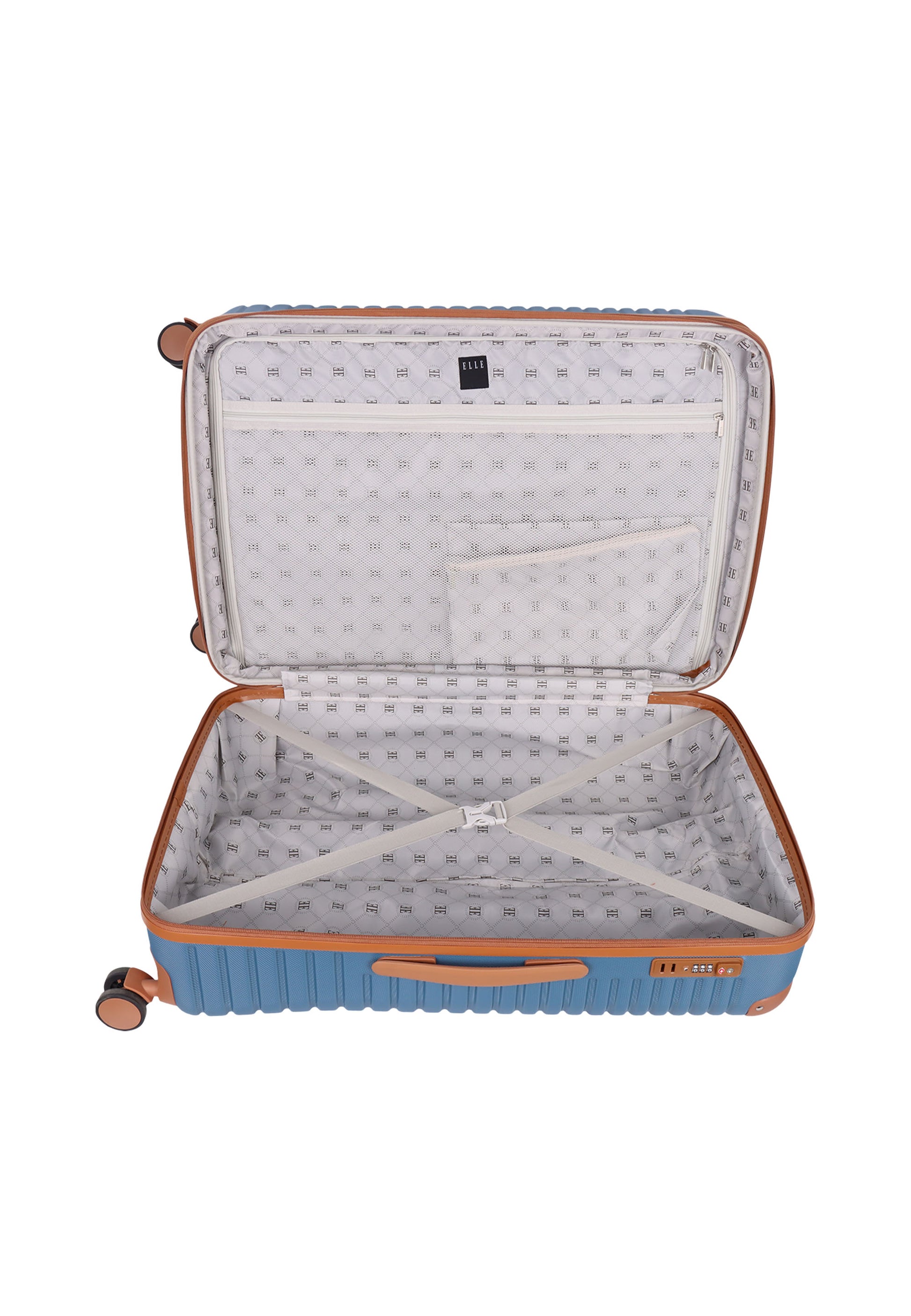 ELLE Glam Hartschalenkoffer / Trolley / Reisekoffer Blau