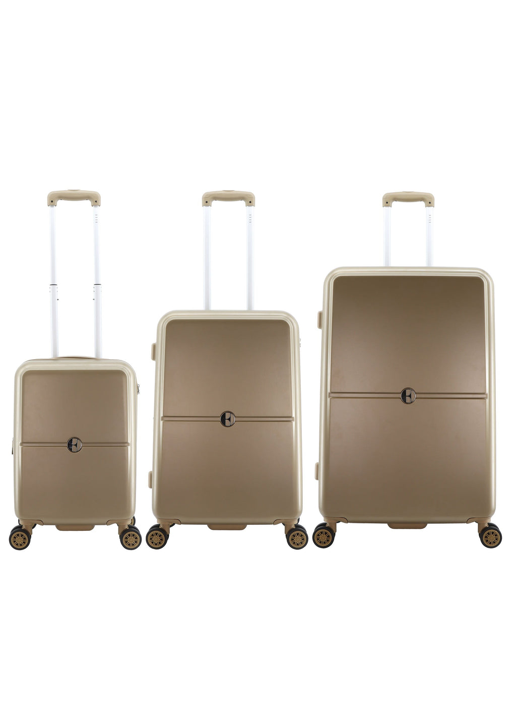 ELLE Chic Hartschalen-Kofferset 3-teilig S/M/L Gold – Produktansicht 1