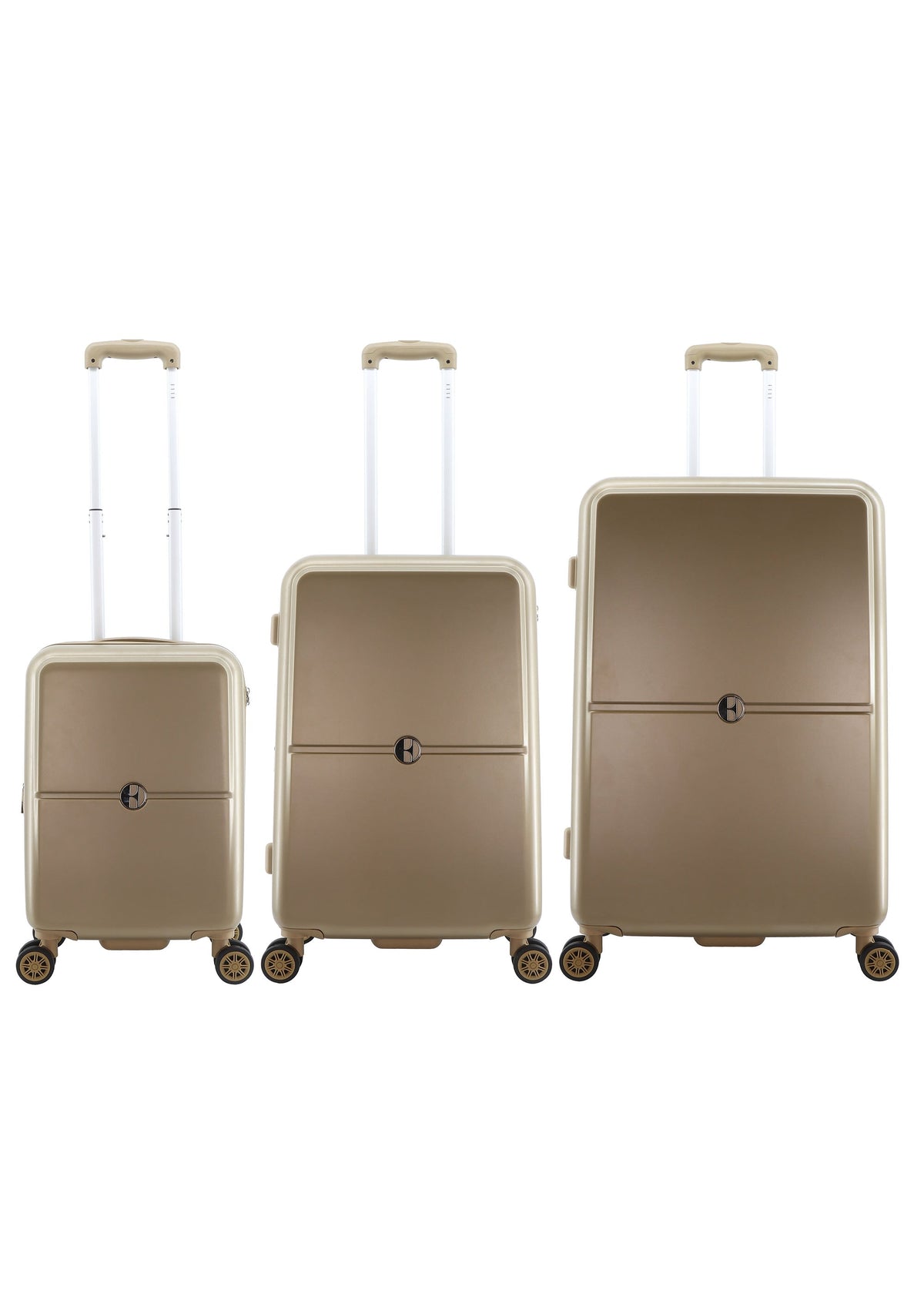 ELLE Chic Hartschalen-Kofferset 3-teilig S/M/L Gold – Produktansicht 1