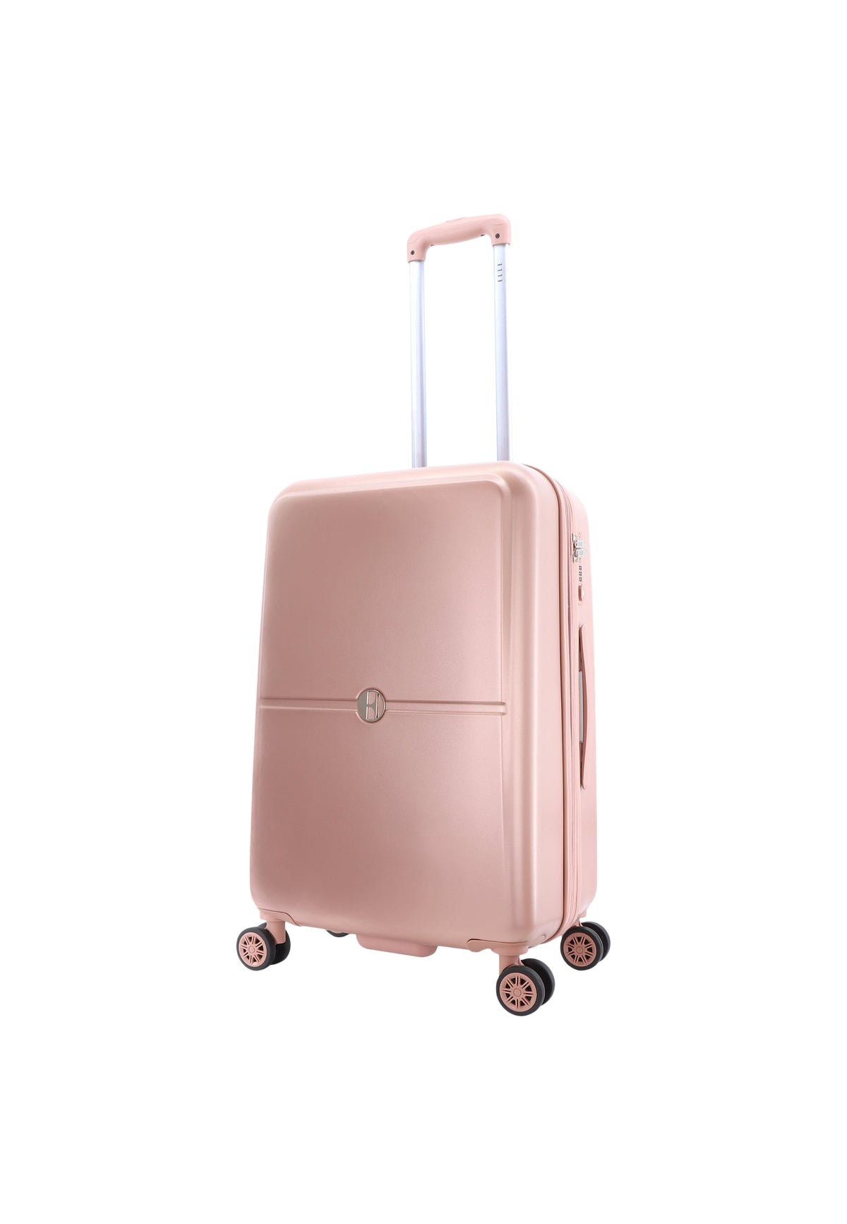 ELLE - Chic Hartschalenkoffer / Trolley / Reisekoffer - 65 cm - (Medium) - Roségold