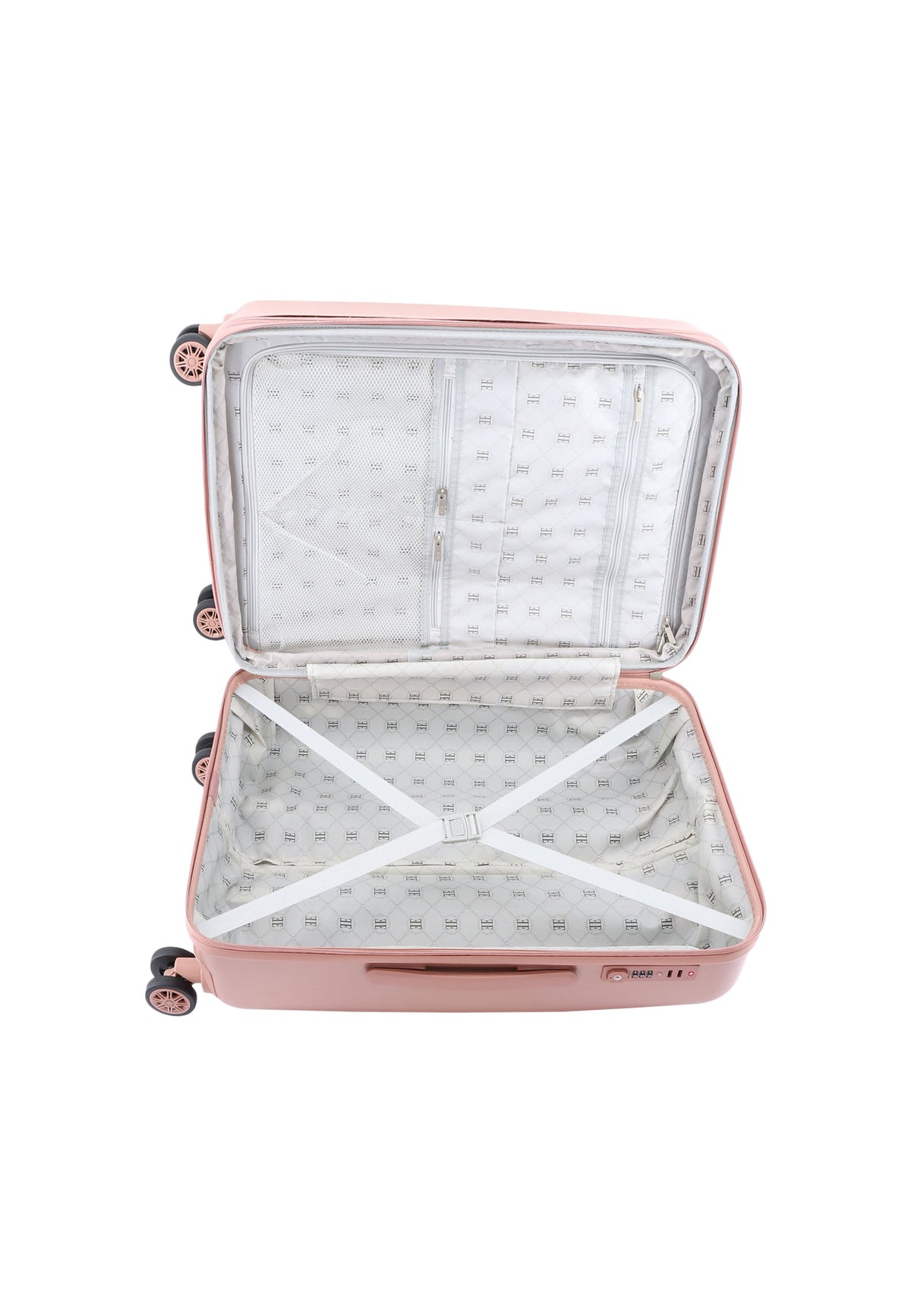 ELLE - Chic Hartschalenkoffer / Trolley / Reisekoffer - 65 cm - (Medium) - Roségold