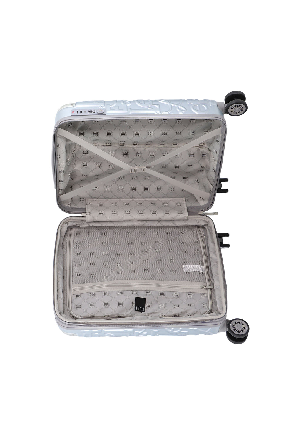 ELLE - Alors Handgepäck Hartschalenkoffer / Trolley / Reisekoffer - 49 cm - (Small) - Silber