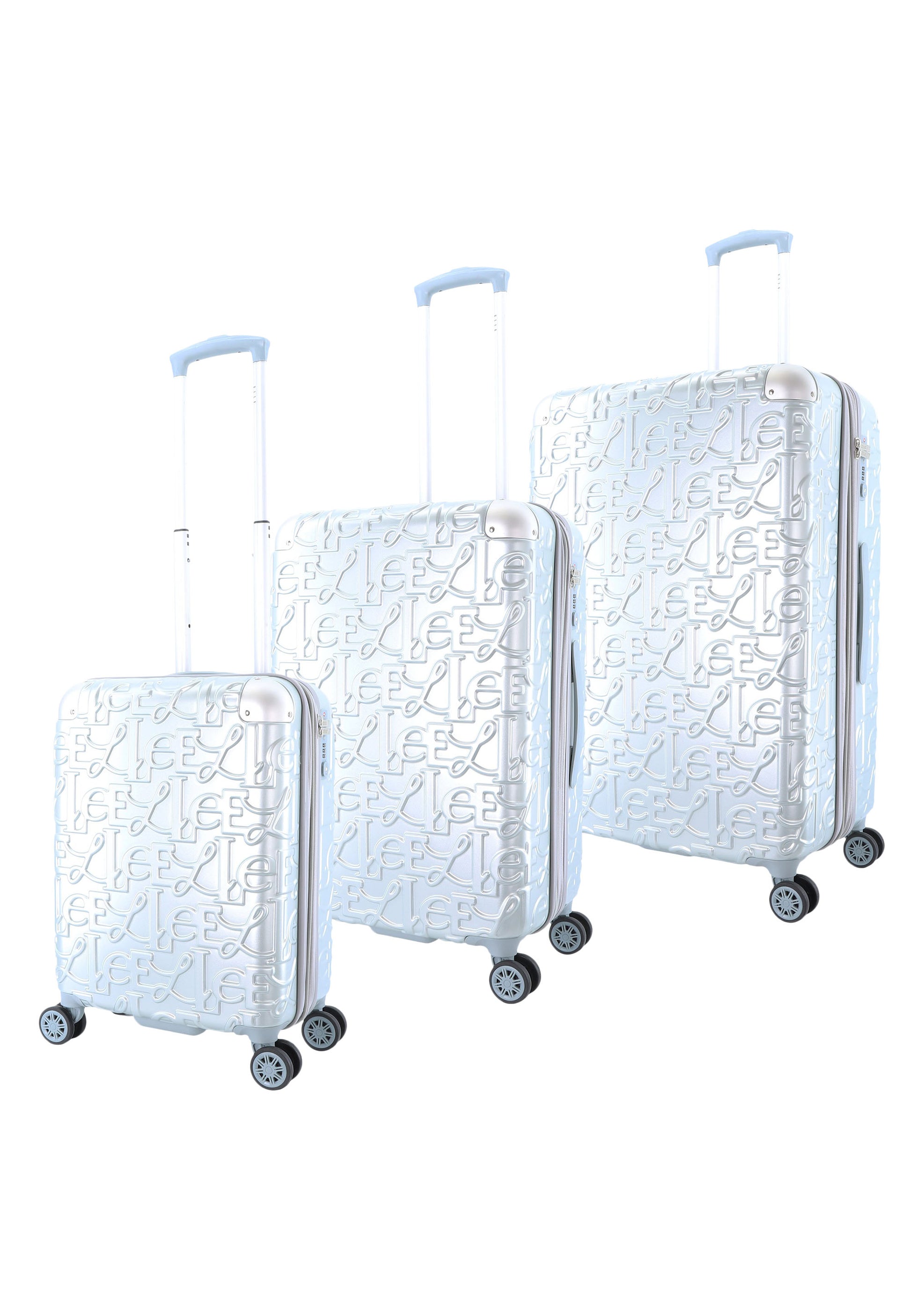 ELLE - Alors Hartschalen-Kofferset / Trolley-Set / Reisekofferset - (S/M/L) Silber