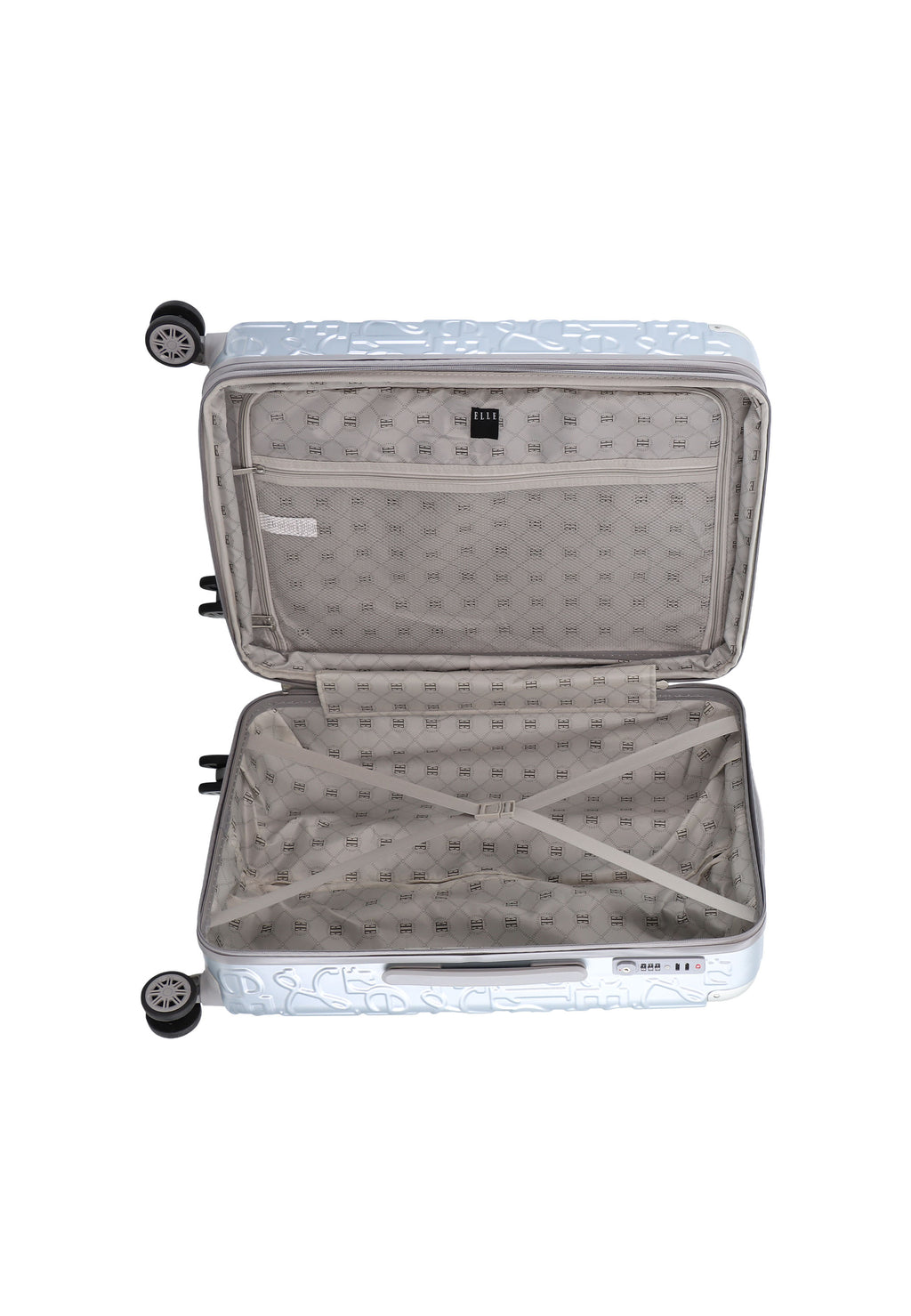 ELLE - Alors Hartschalenkoffer / Trolley / Reisekoffer - 60 cm - (Medium) - Silber