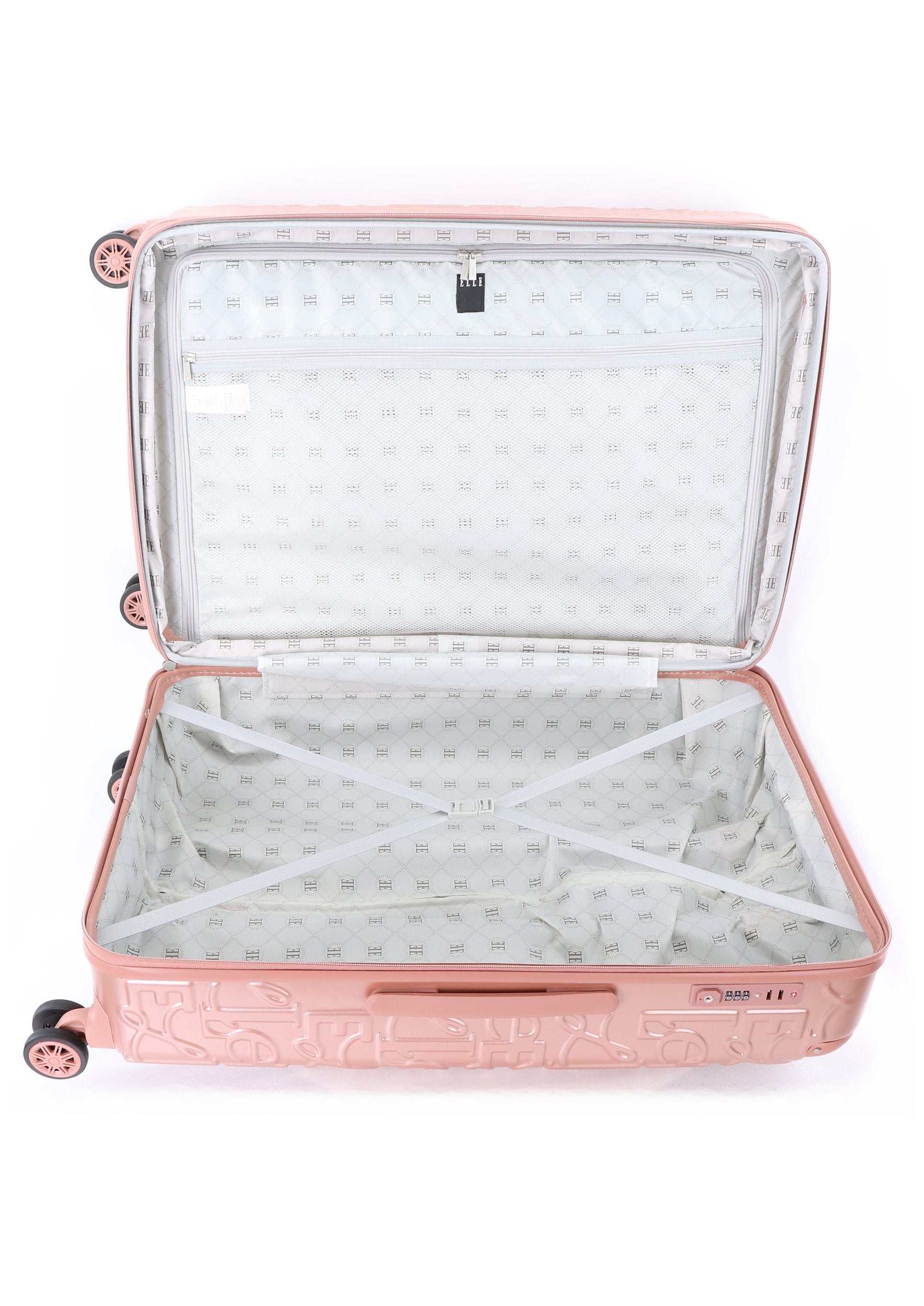 ELLE - Alors Hartschalen-Kofferset / Trolley-Set / Reisekofferset - (S/M/L) Roségold