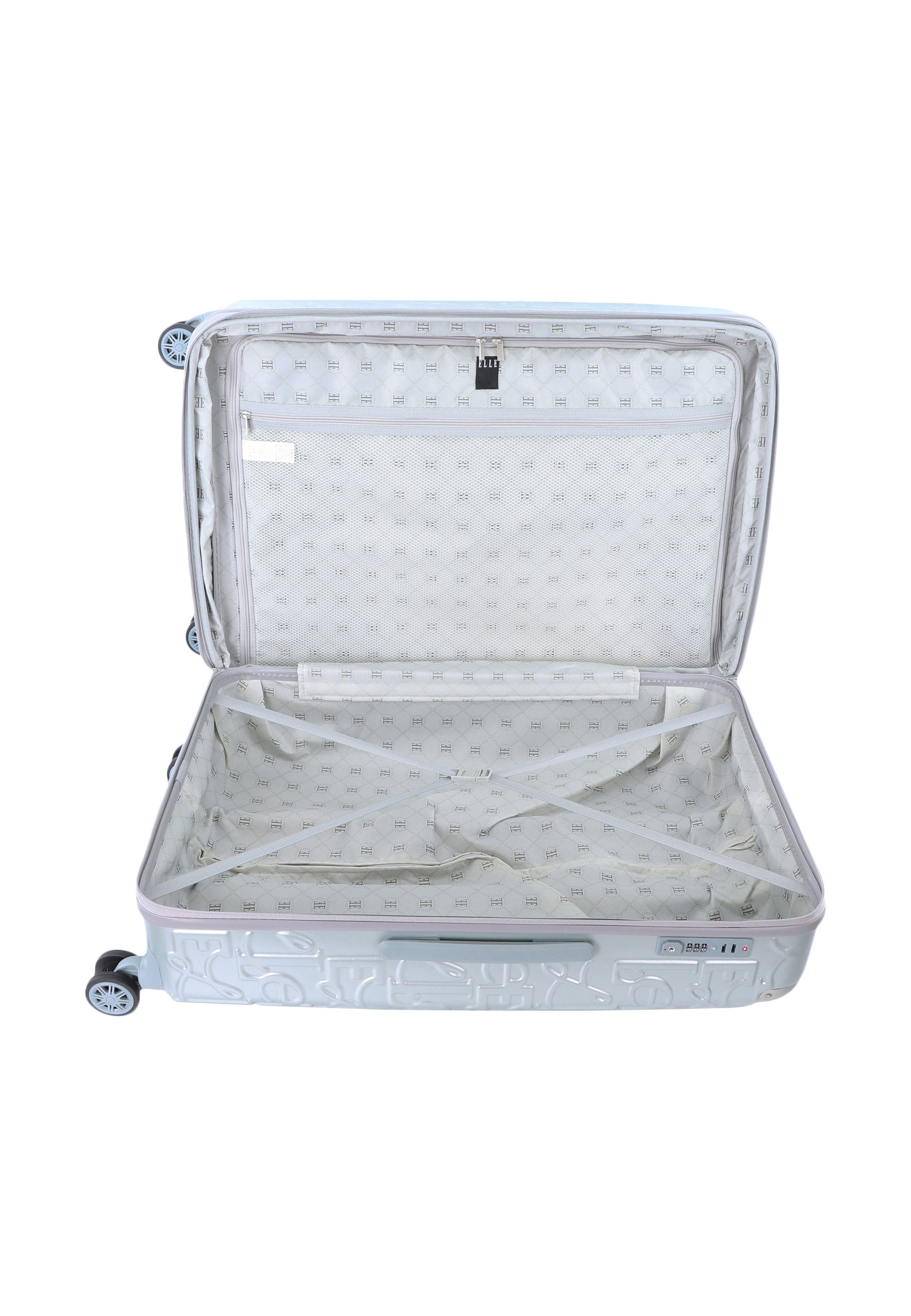ELLE - Alors Hartschalenkoffer / Trolley / Reisekoffer - 70 cm - (Large) - Silber