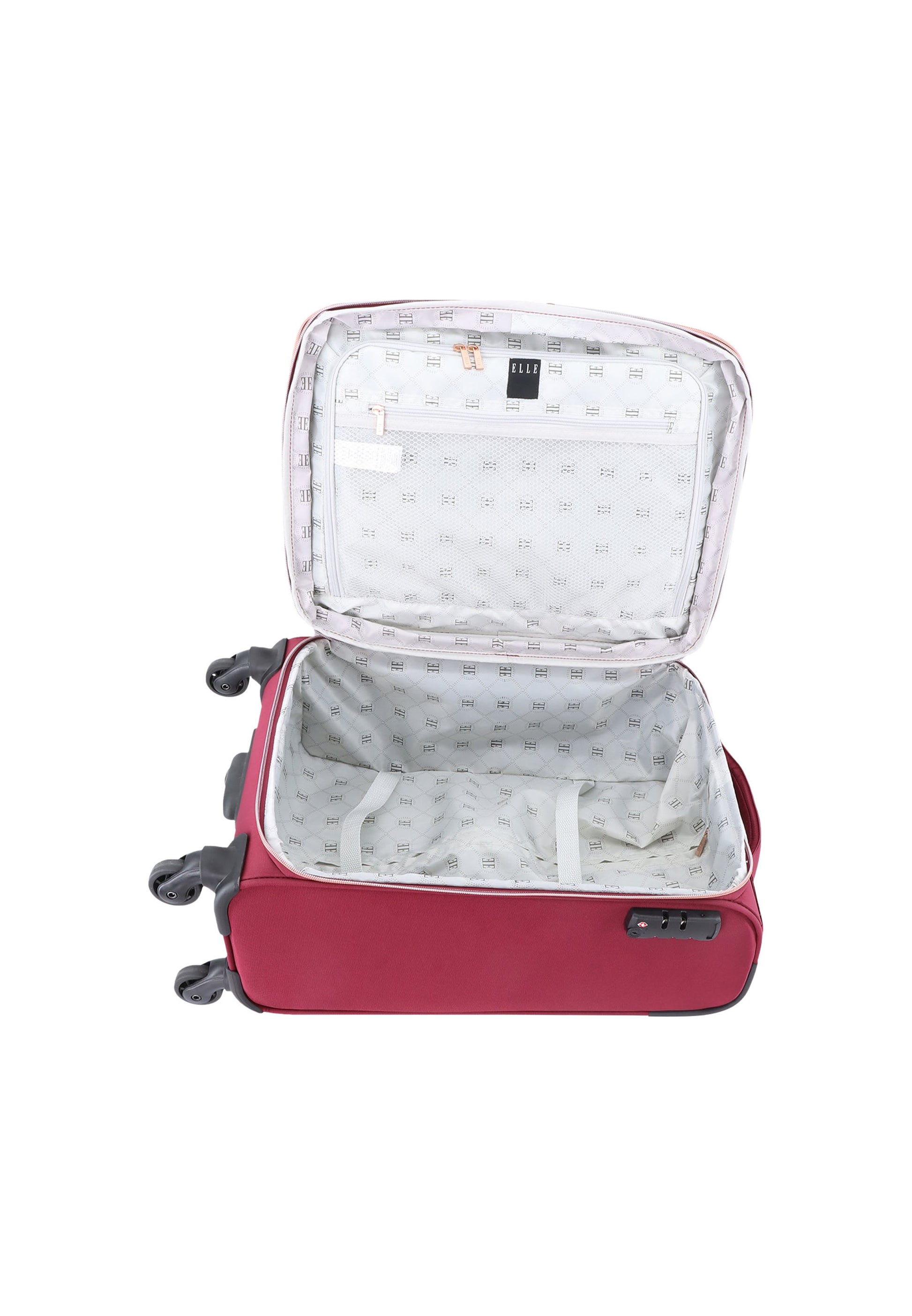 ELLE - Giant Handgepäck Weichschalenkoffer / Trolley / Reisekoffer - 55 cm - (Small) - Rot