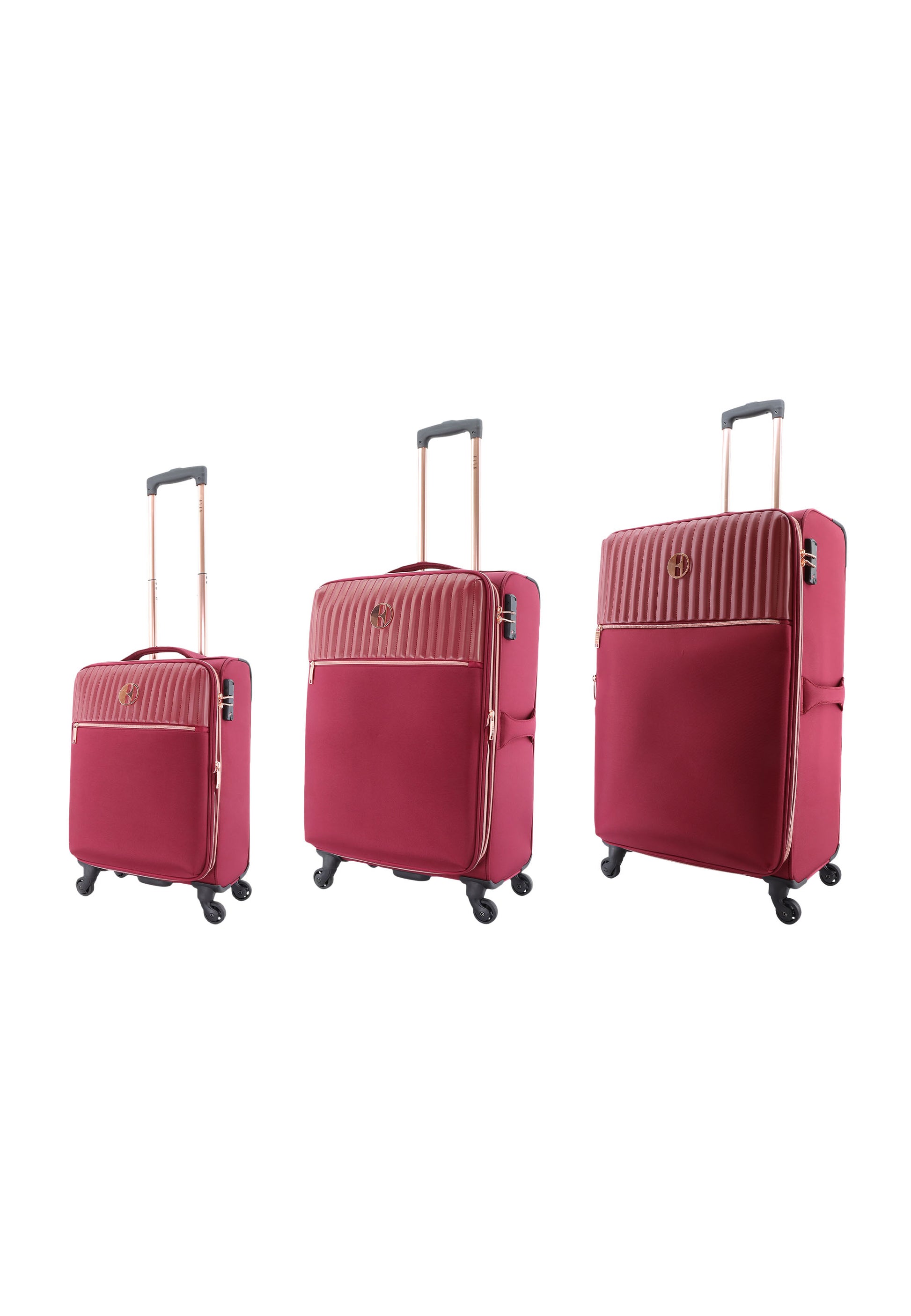 ELLE Giant Stoffkoffer-Kofferset / Trolley-Set / Reisekofferset - (S/M/L)
