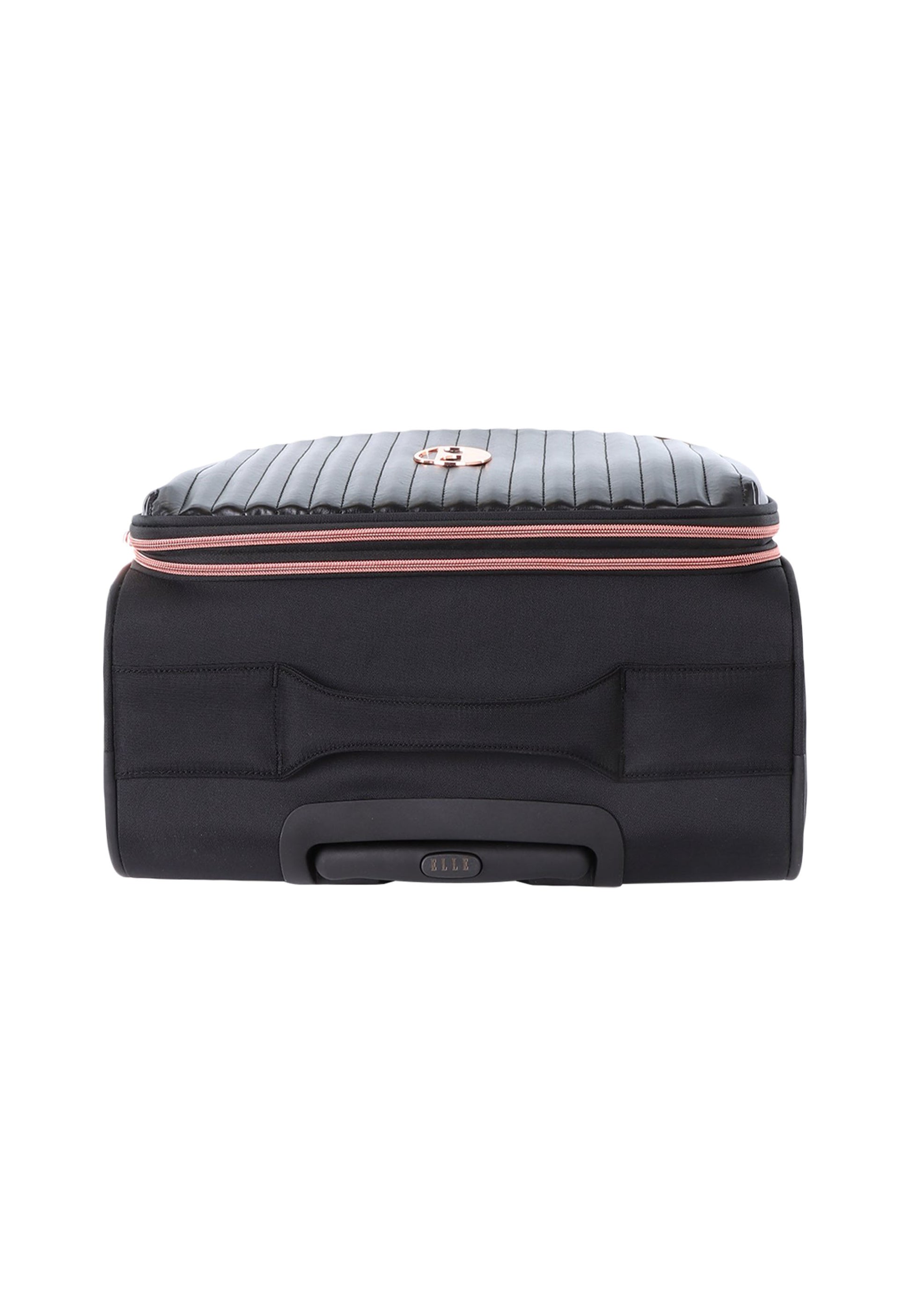 ELLE - Giant Weichschalenkoffer / Trolley / Reisekoffer - 65 cm - (Medium) - Schwarz