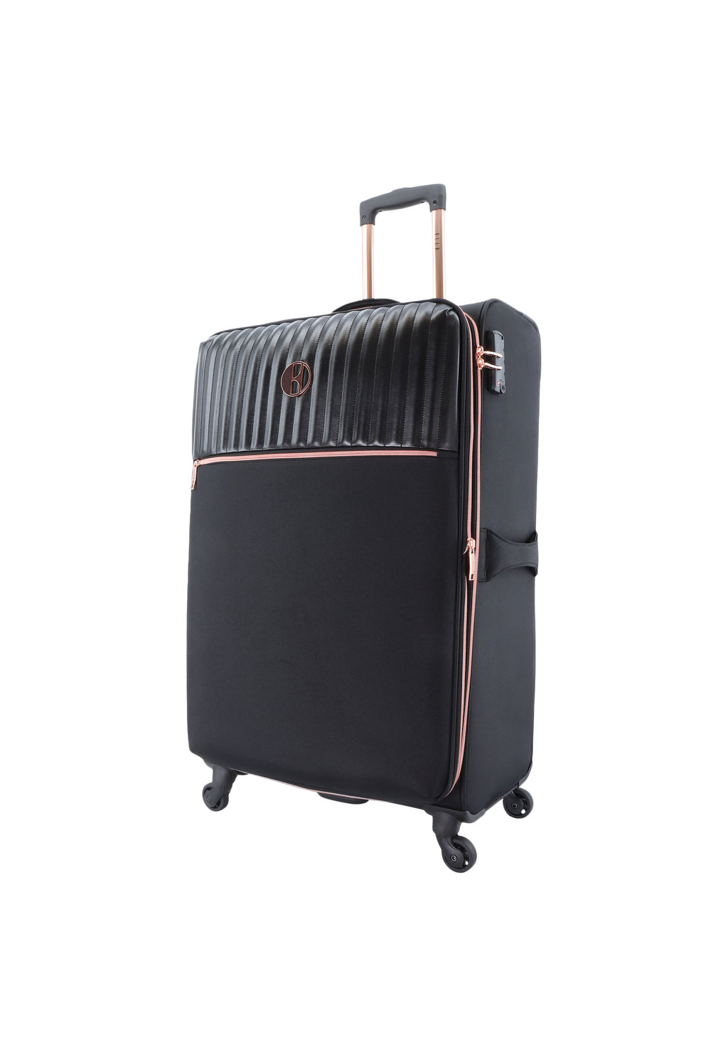 ELLE - Giant Weichschalenkoffer / Trolley / Reisekoffer - 75 cm - (Large) - Schwarz