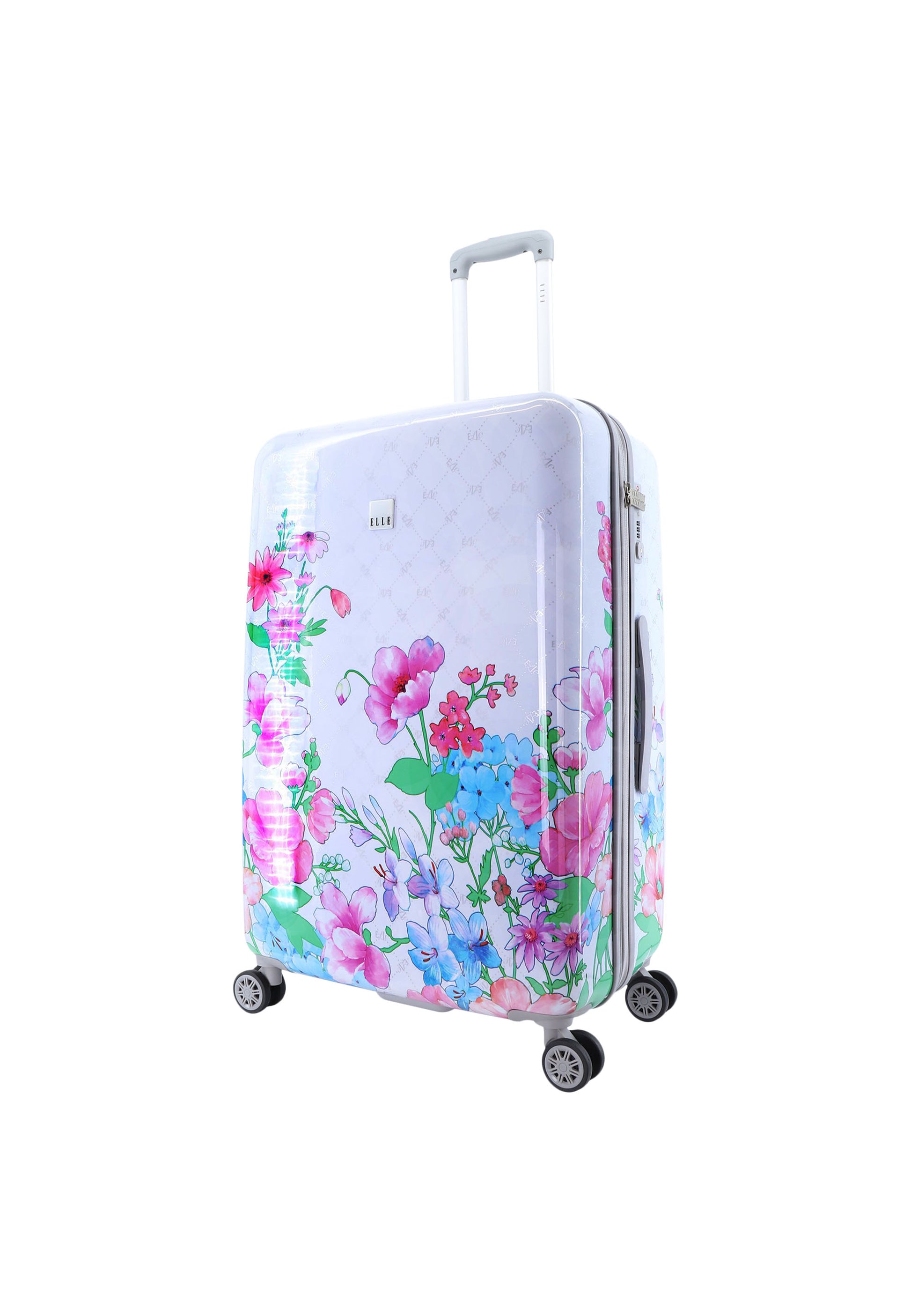ELLE - Bouquet Hartschalen-Kofferset / Trolley-Set / Reisekofferset - (S/M/L) Weiß