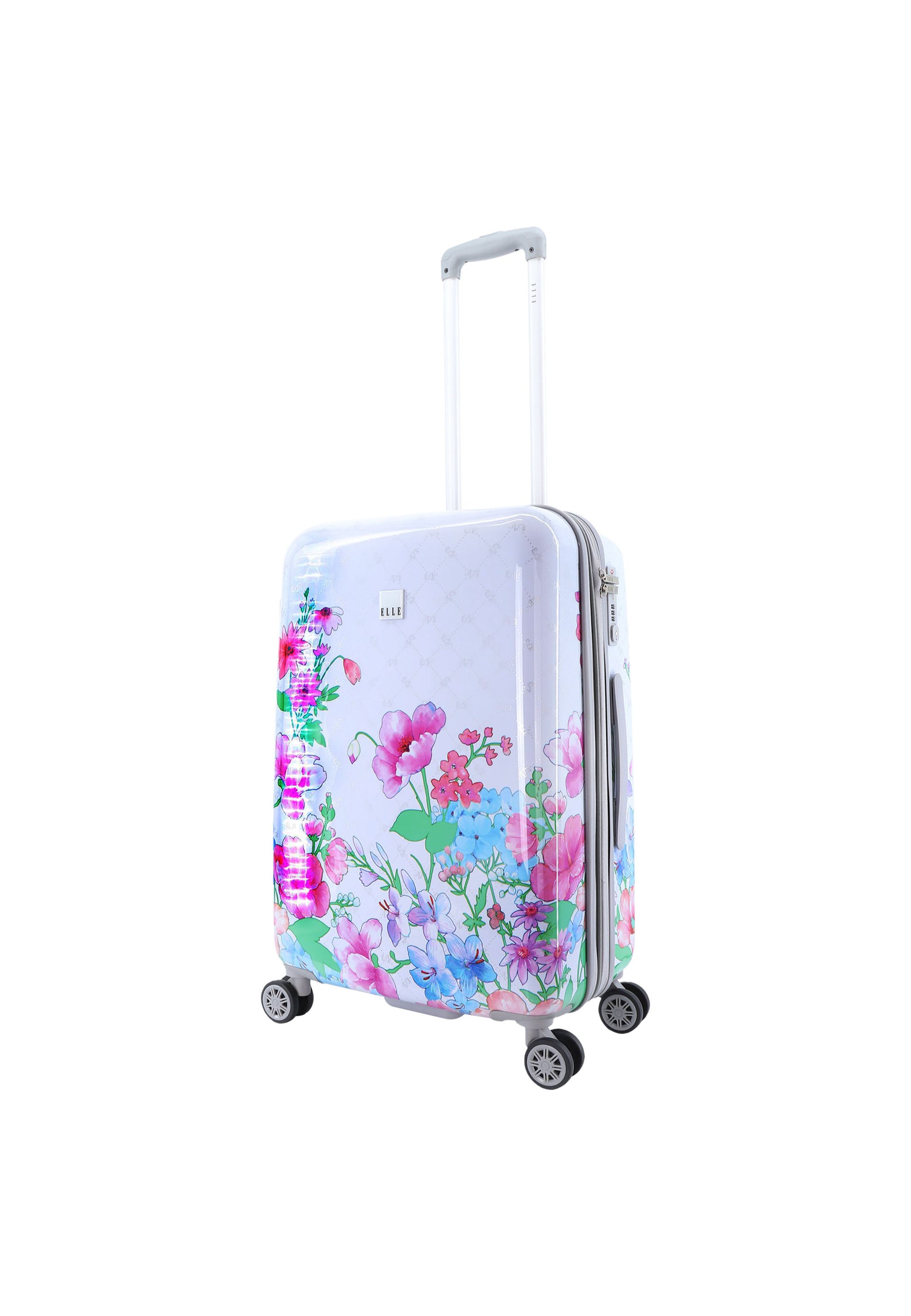 ELLE - Bouquet Hartschalenkoffer / Trolley / Reisekoffer - 68 cm - (Medium) - Weiß