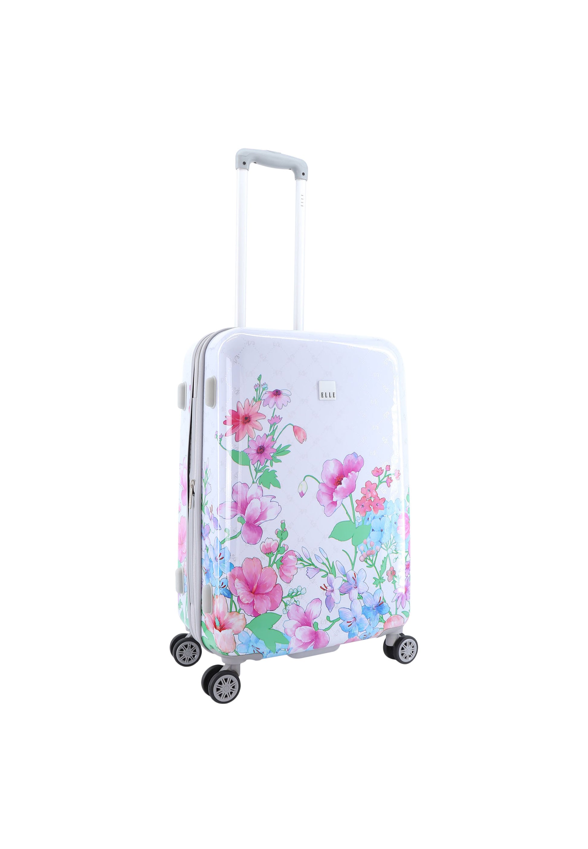ELLE - Bouquet Hartschalenkoffer / Trolley / Reisekoffer - 68 cm - (Medium) - Weiß