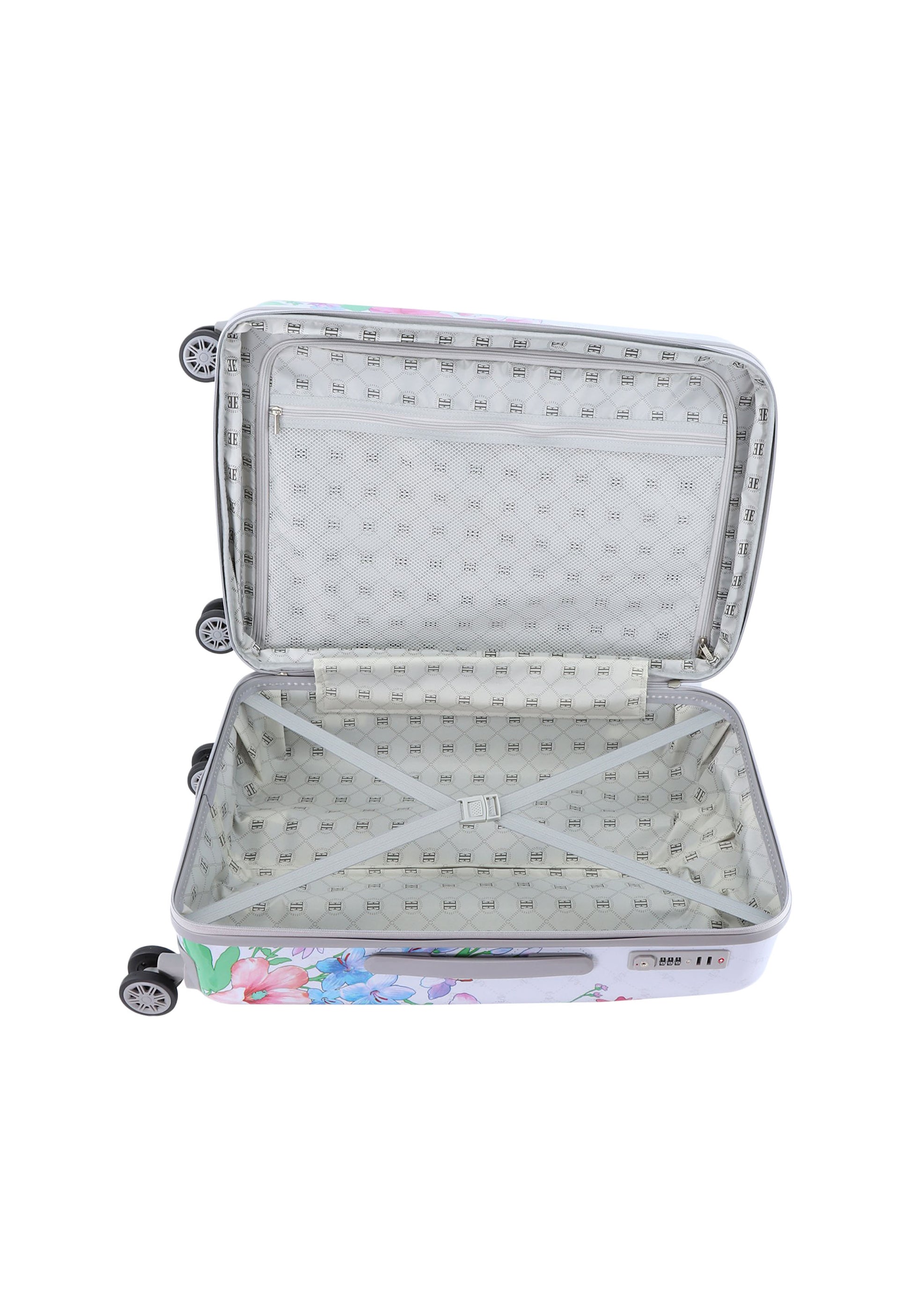 ELLE - Bouquet Hartschalenkoffer / Trolley / Reisekoffer - 68 cm - (Medium) - Weiß