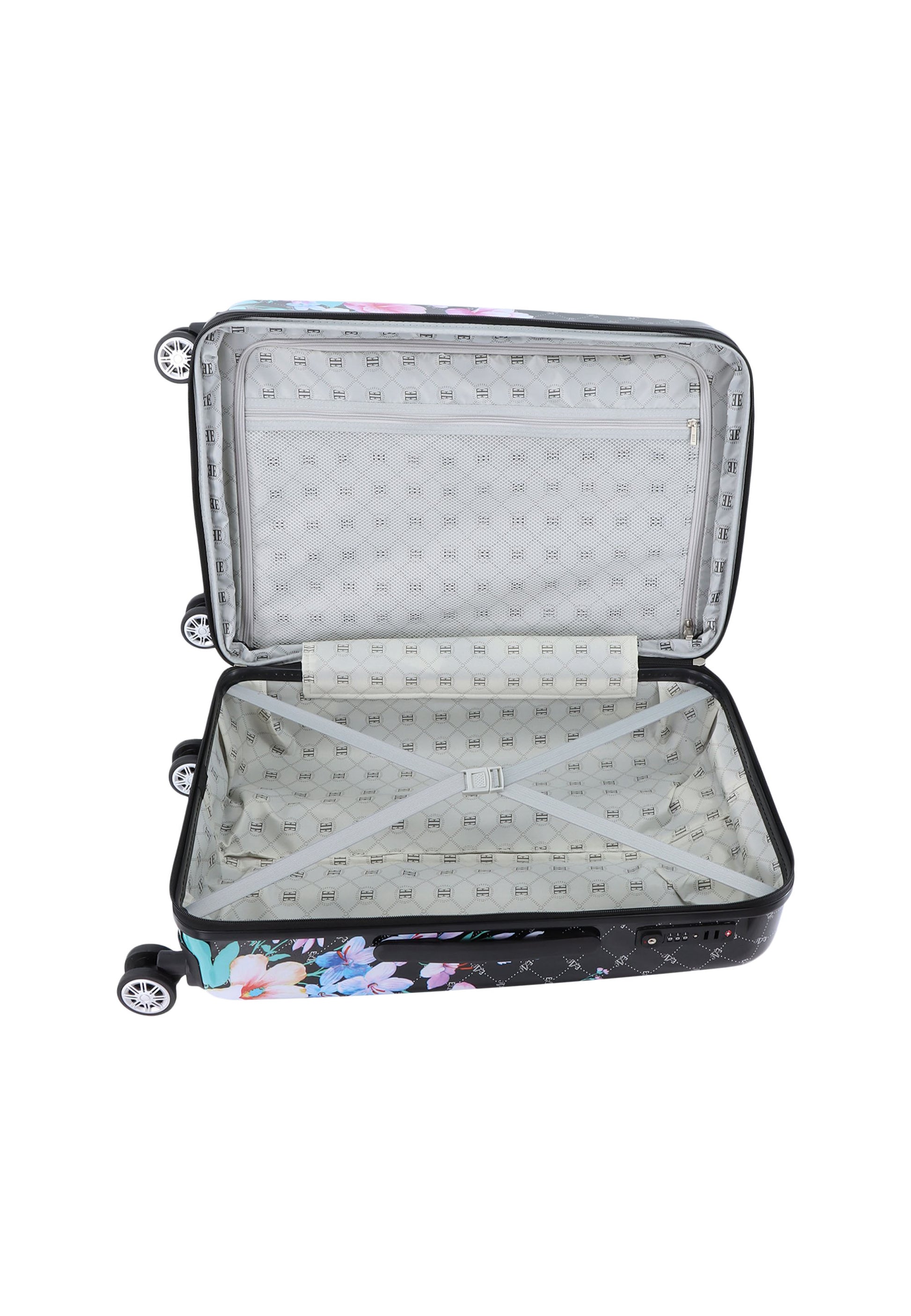 ELLE - Bouquet Hartschalenkoffer / Trolley / Reisekoffer - 68 cm - (Medium) - Schwarz