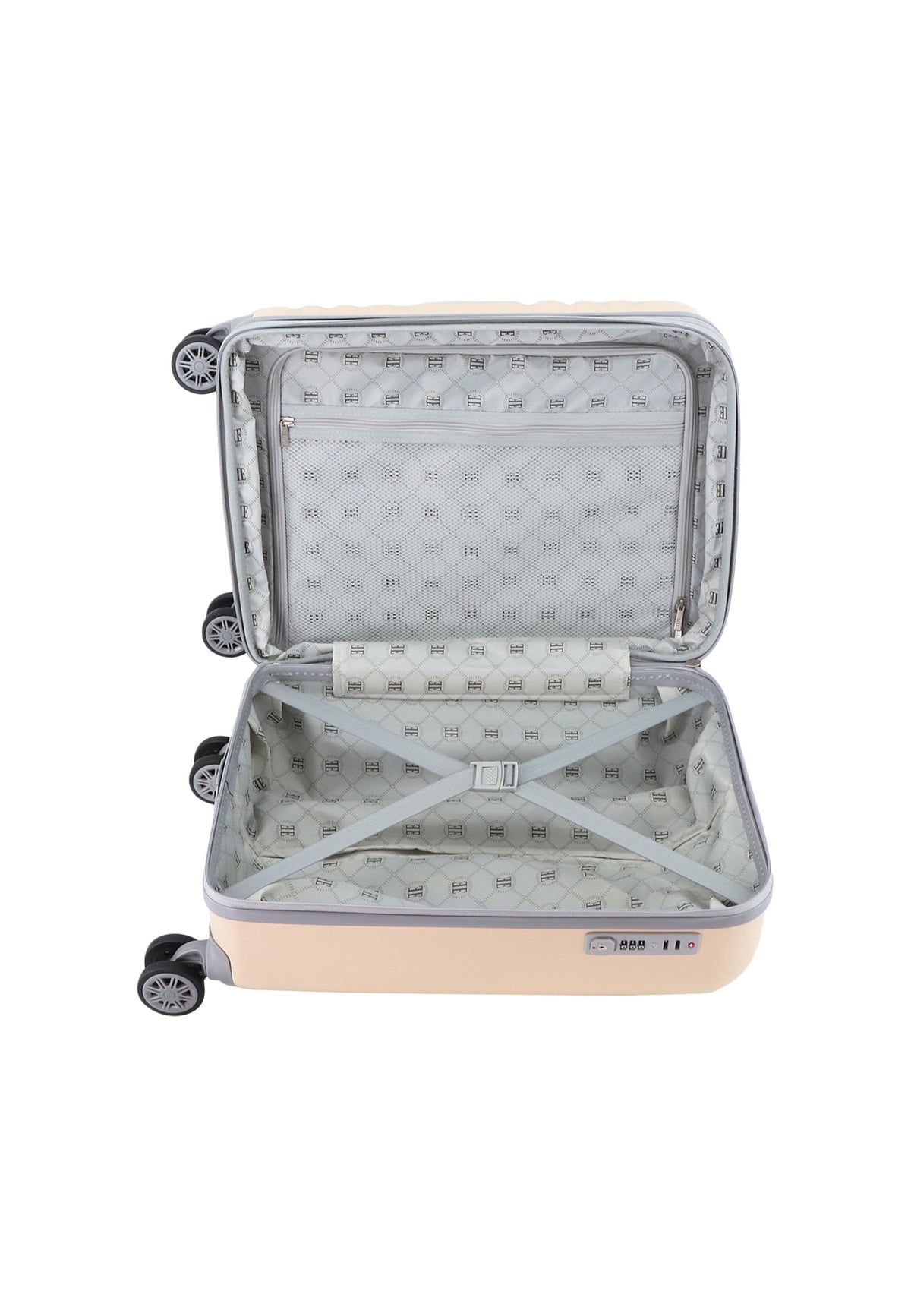 ELLE - Debossed Handgepäck Hartschalenkoffer / Trolley / Reisekoffer - 55 cm - (Small)
