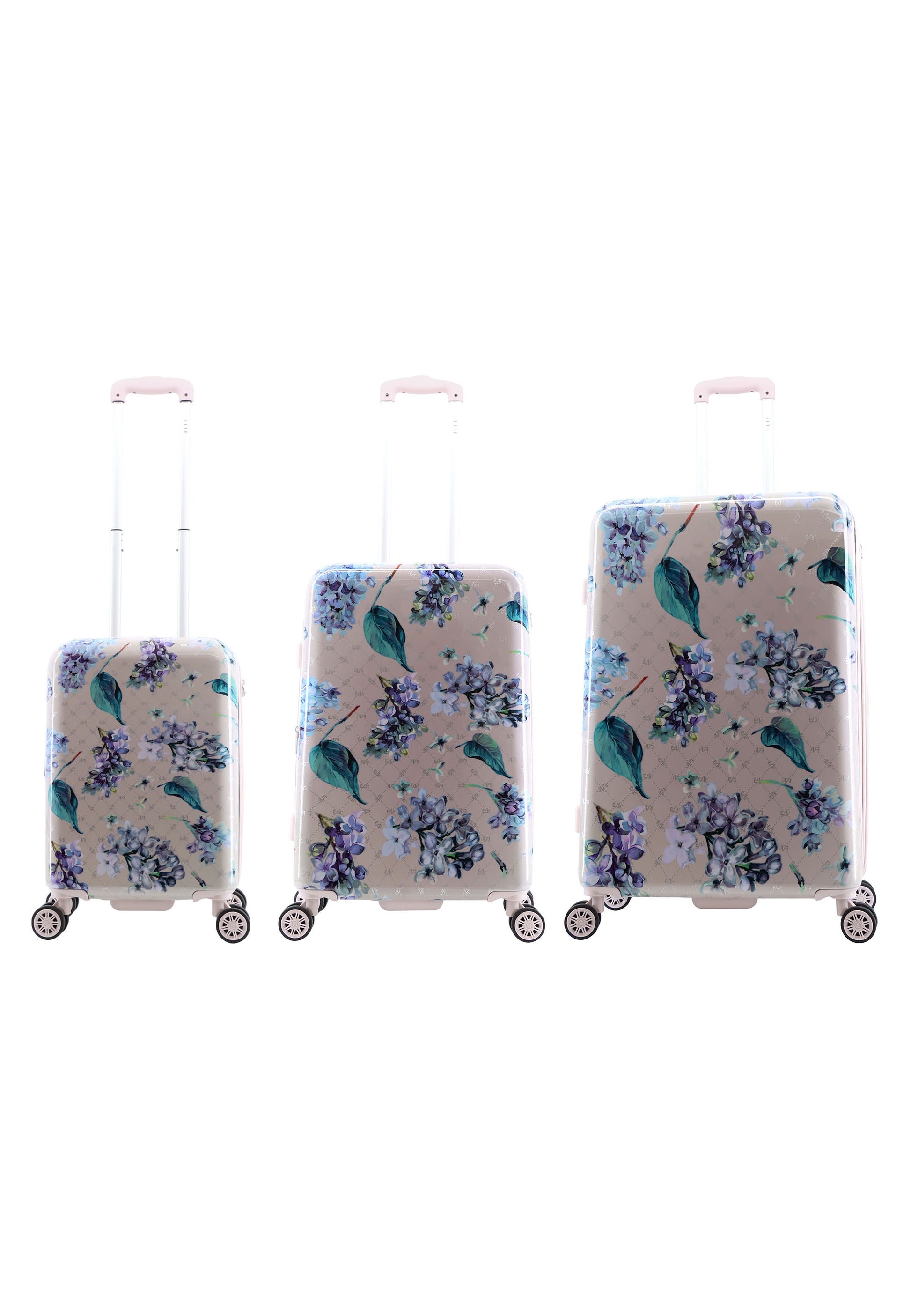 ELLE Floret Hartschalen-Kofferset / Trolley-Set / Reisekofferset - (S/M/L) Lila