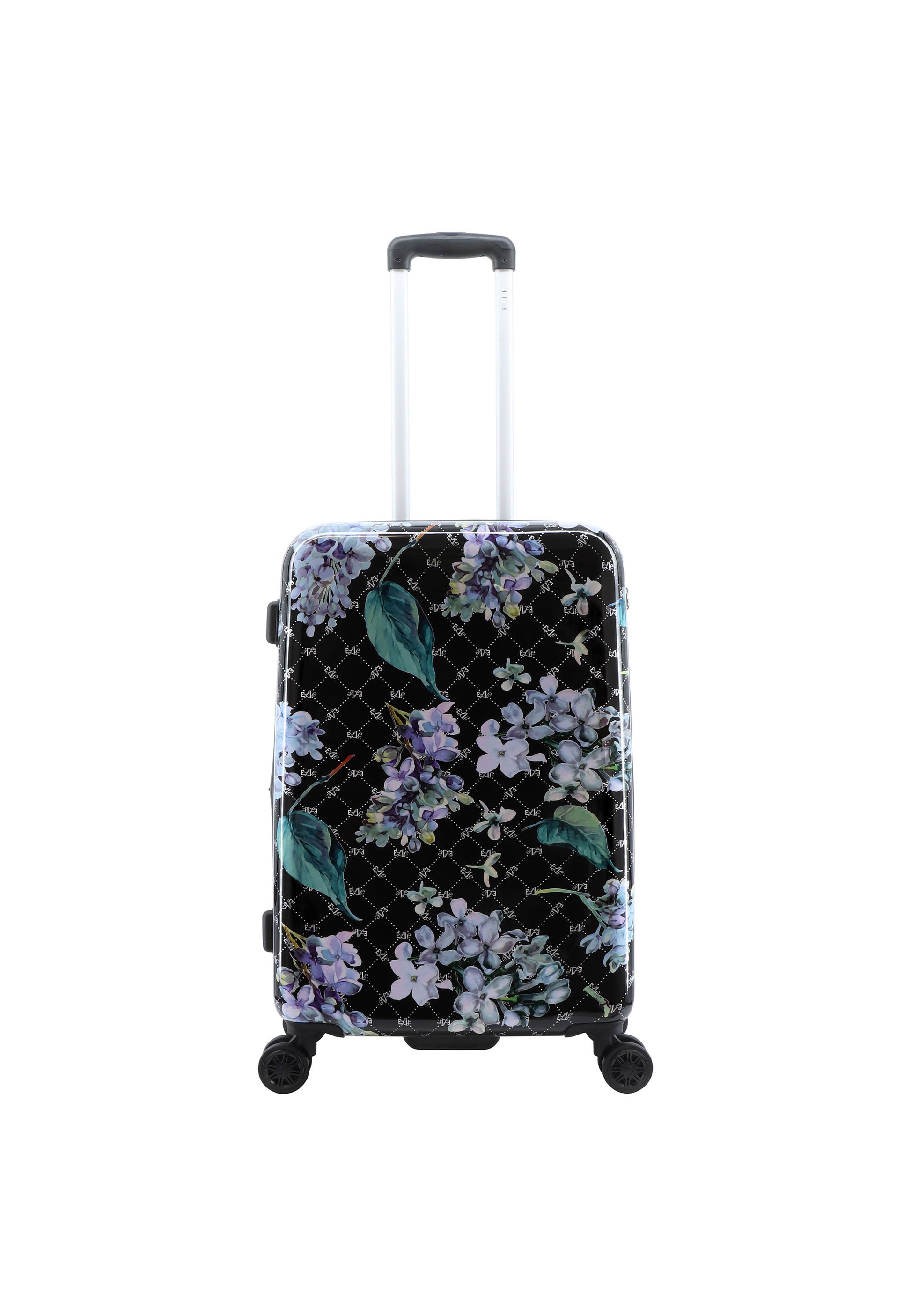 ELLE Floret Hartschalen-Kofferset / Trolley-Set / Reisekofferset - (S/M/L) Schwarz