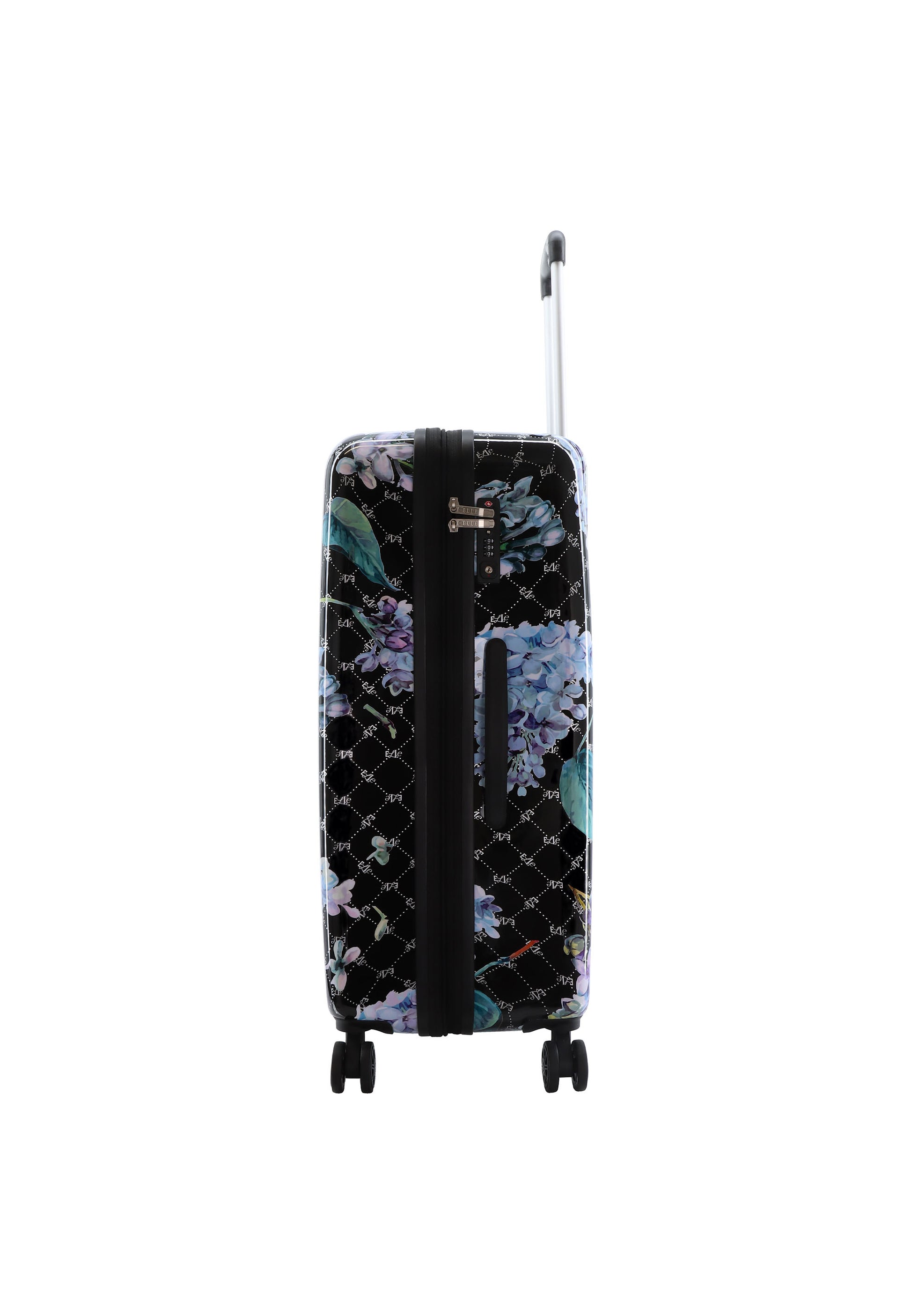 ELLE Floret Hartschalen-Kofferset / Trolley-Set / Reisekofferset - (S/M/L) Schwarz