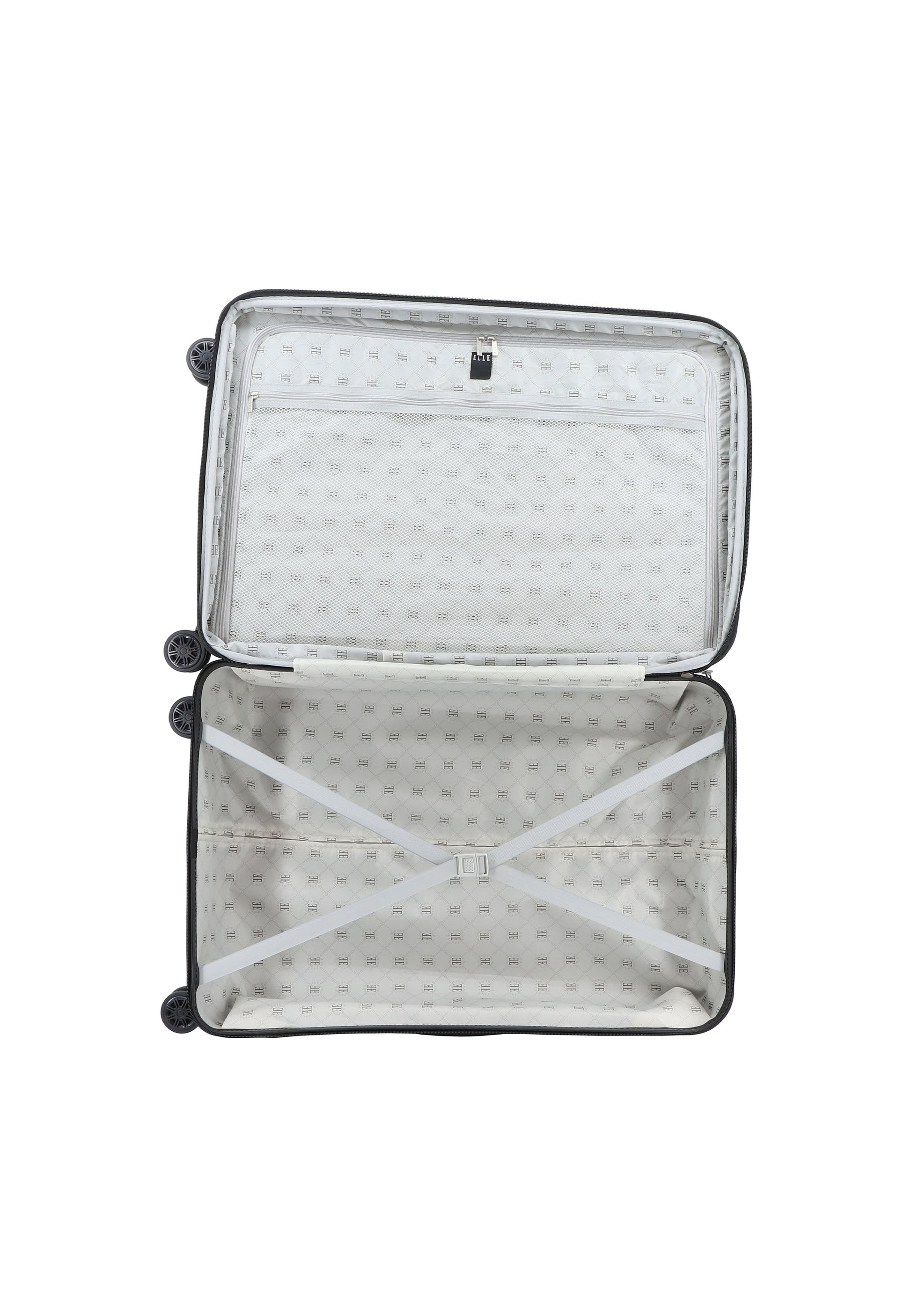 ELLE Floret Hartschalen-Kofferset / Trolley-Set / Reisekofferset - (S/M/L) Schwarz
