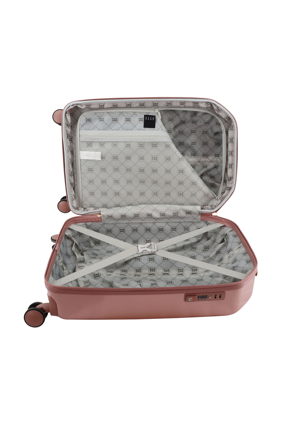 ELLE - Diamond Handgepäck Hartschalenkoffer / Trolley / Reisekoffer - 55 cm - (Small) - Roségold