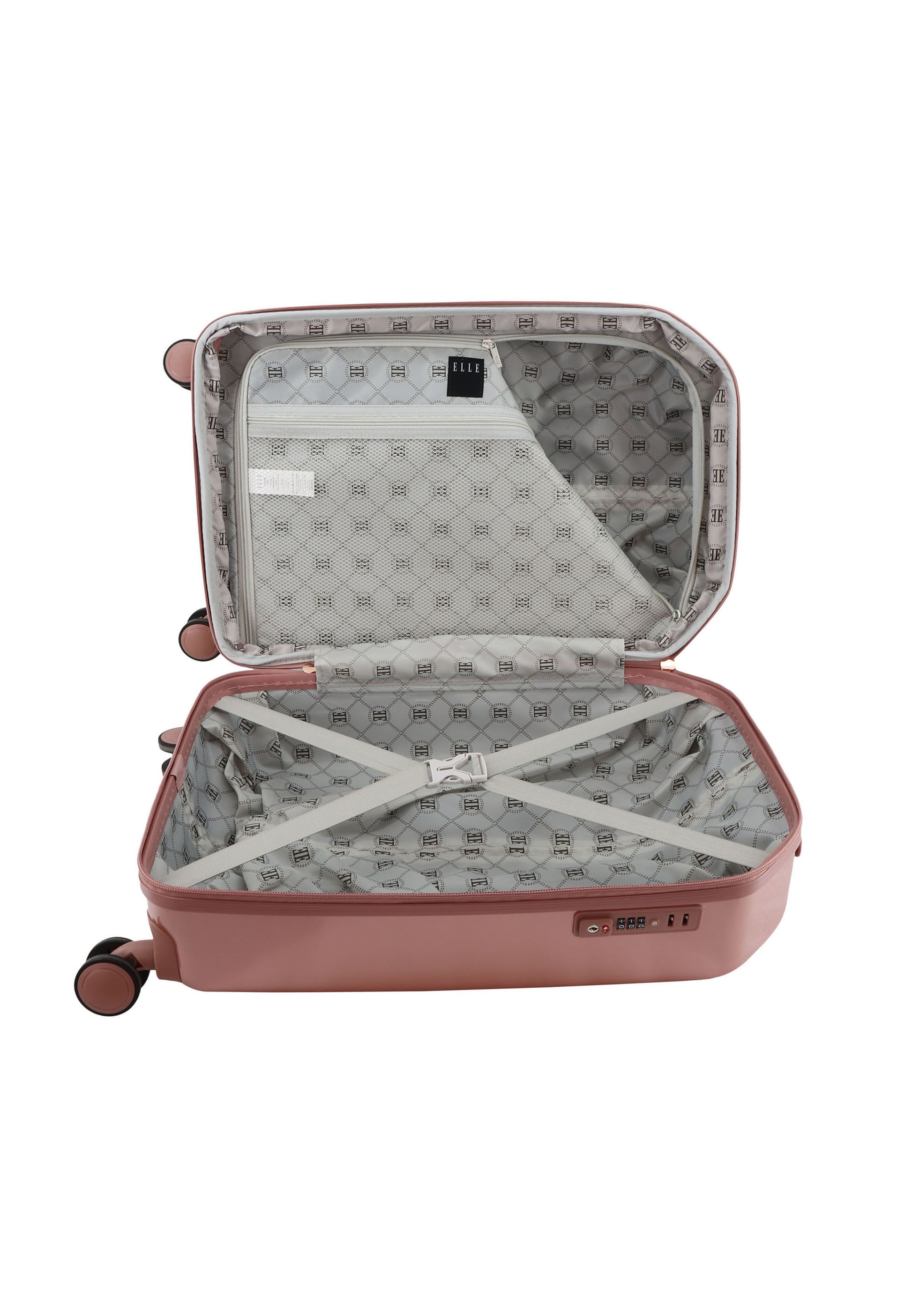 ELLE - Diamond Handgepäck Hartschalenkoffer / Trolley / Reisekoffer - 55 cm - (Small) - Roségold