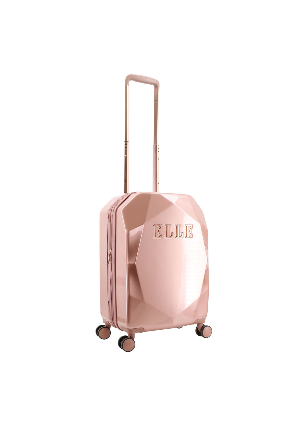 ELLE - Diamond Handgepäck Hartschalenkoffer / Trolley / Reisekoffer - 55 cm - (Small) - Roségold