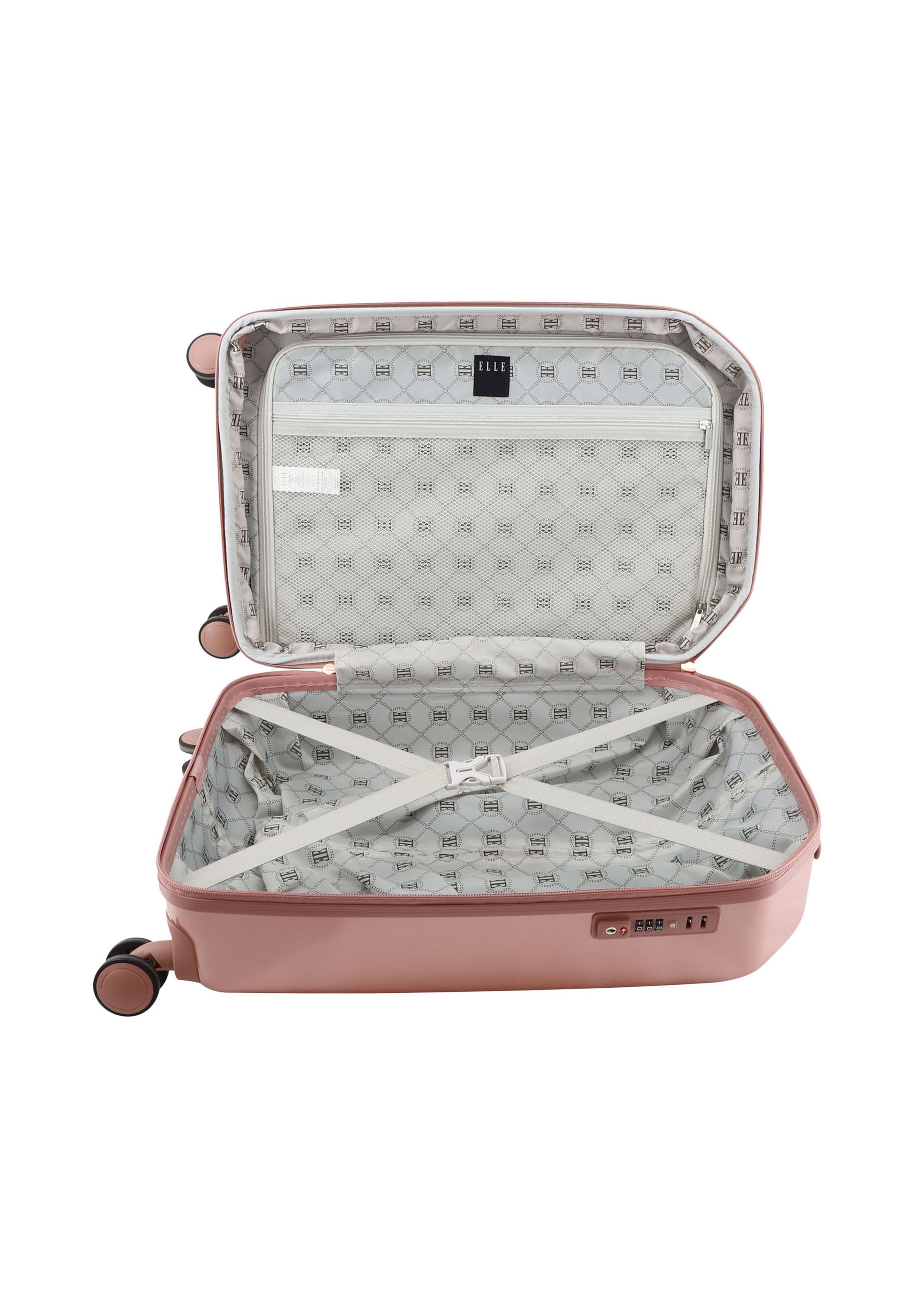 ELLE - Diamond Handgepäck Hartschalenkoffer / Trolley / Reisekoffer - 55 cm - (Small) - Roségold