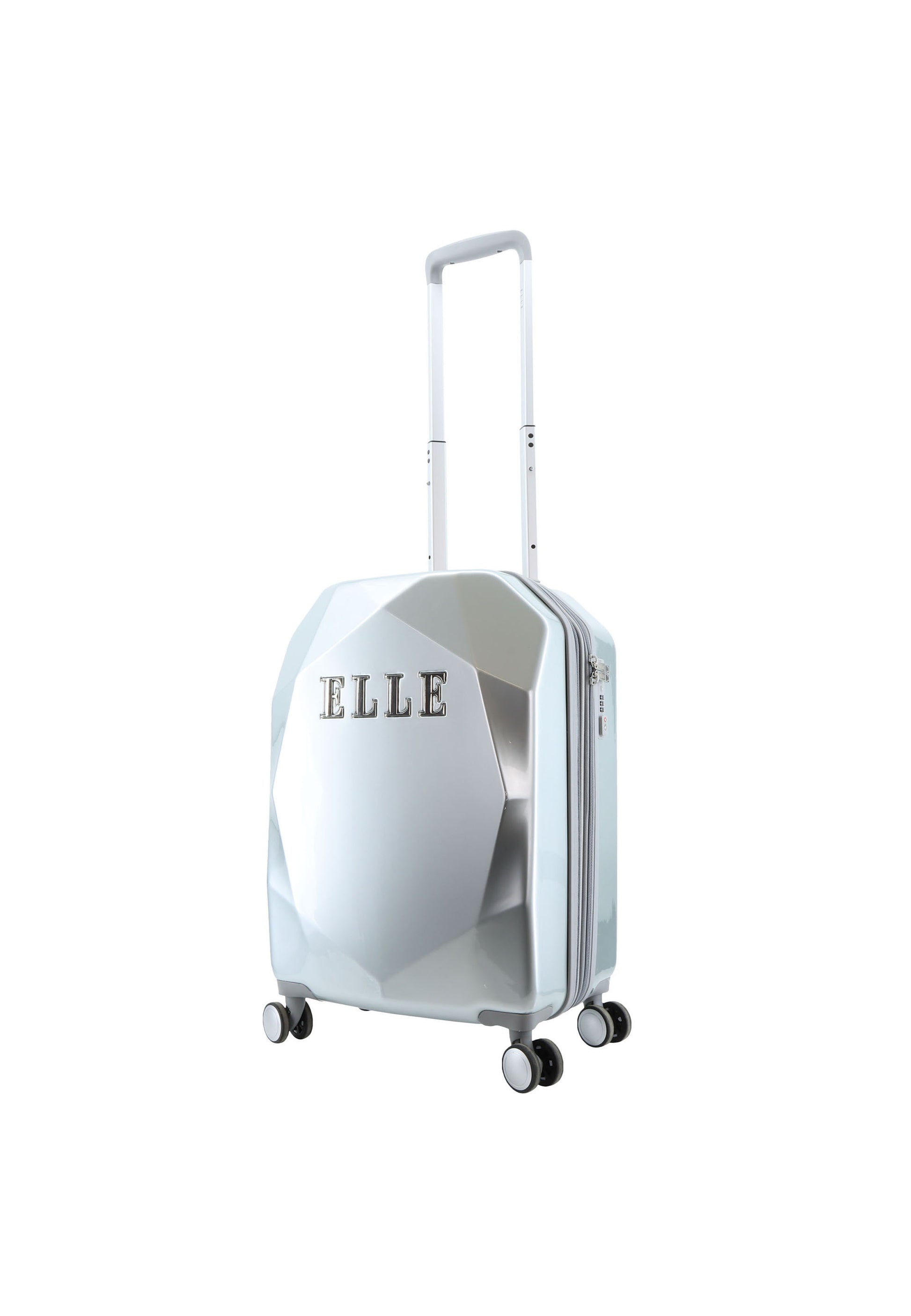 ELLE - Diamond Handgepäck Hartschalenkoffer / Trolley / Reisekoffer - 55 cm - (Small) - Silber